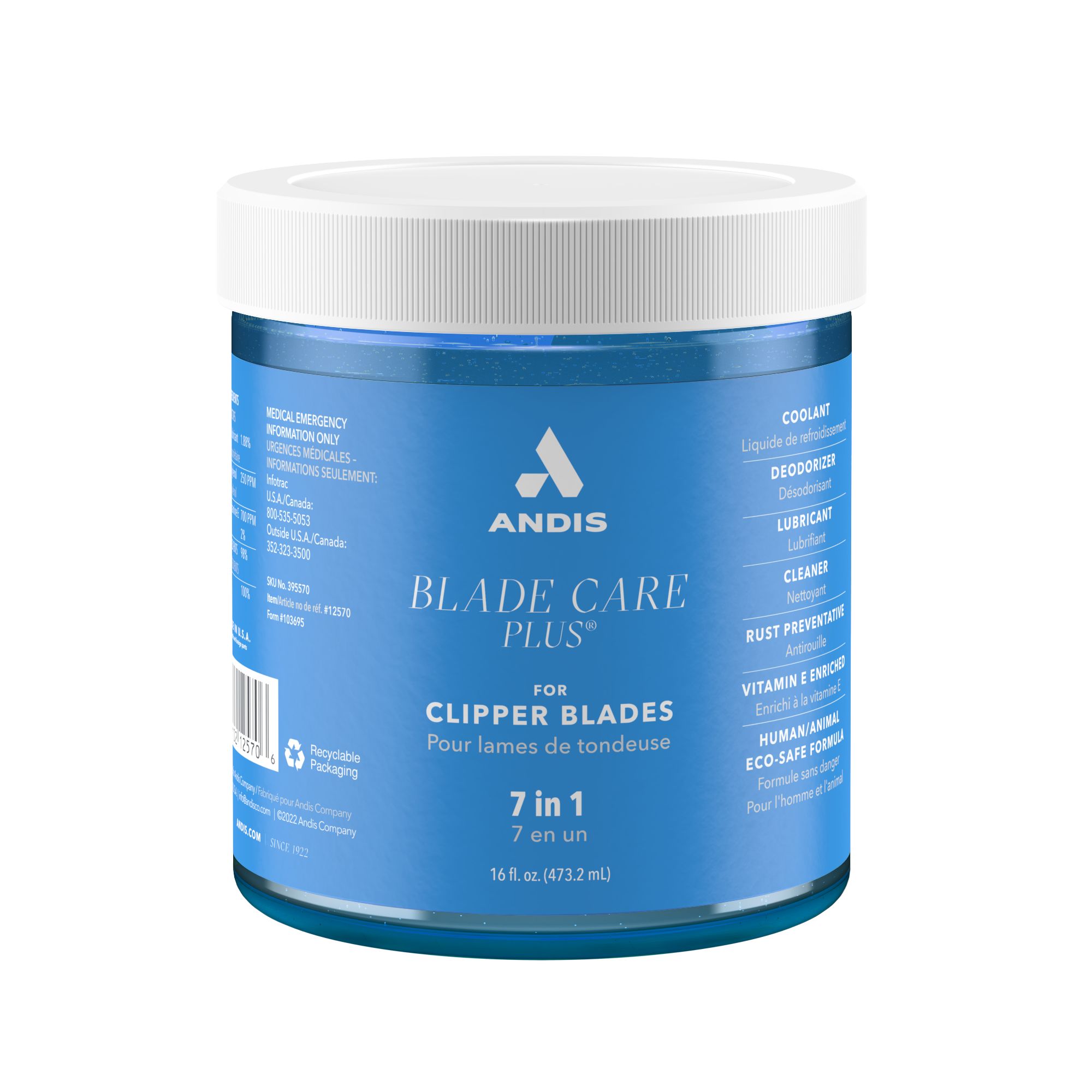 Andis® Blade Care Plus 7-in-1 Formula for Electronic Clipper Blades - 16 oz