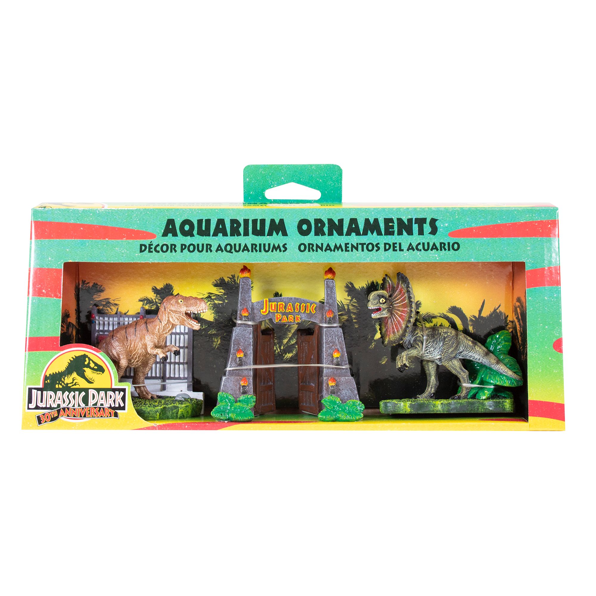 Penn-Plax Jurassic Park 3-Piece Aquarium Ornament Bundle Fish Tank Decor