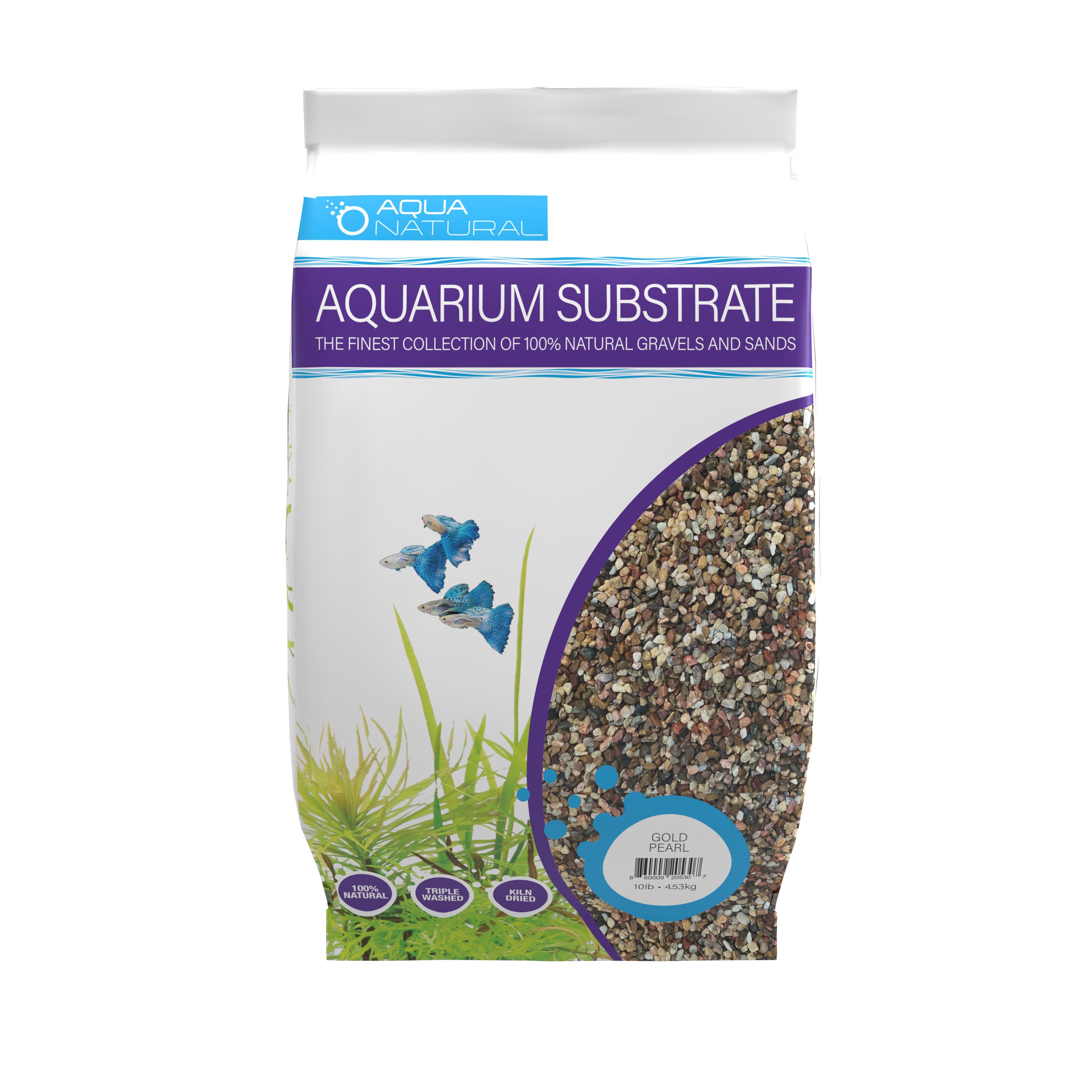 Aqua Natural Aquarium Substrate - Gold Pearl (10 Lb)