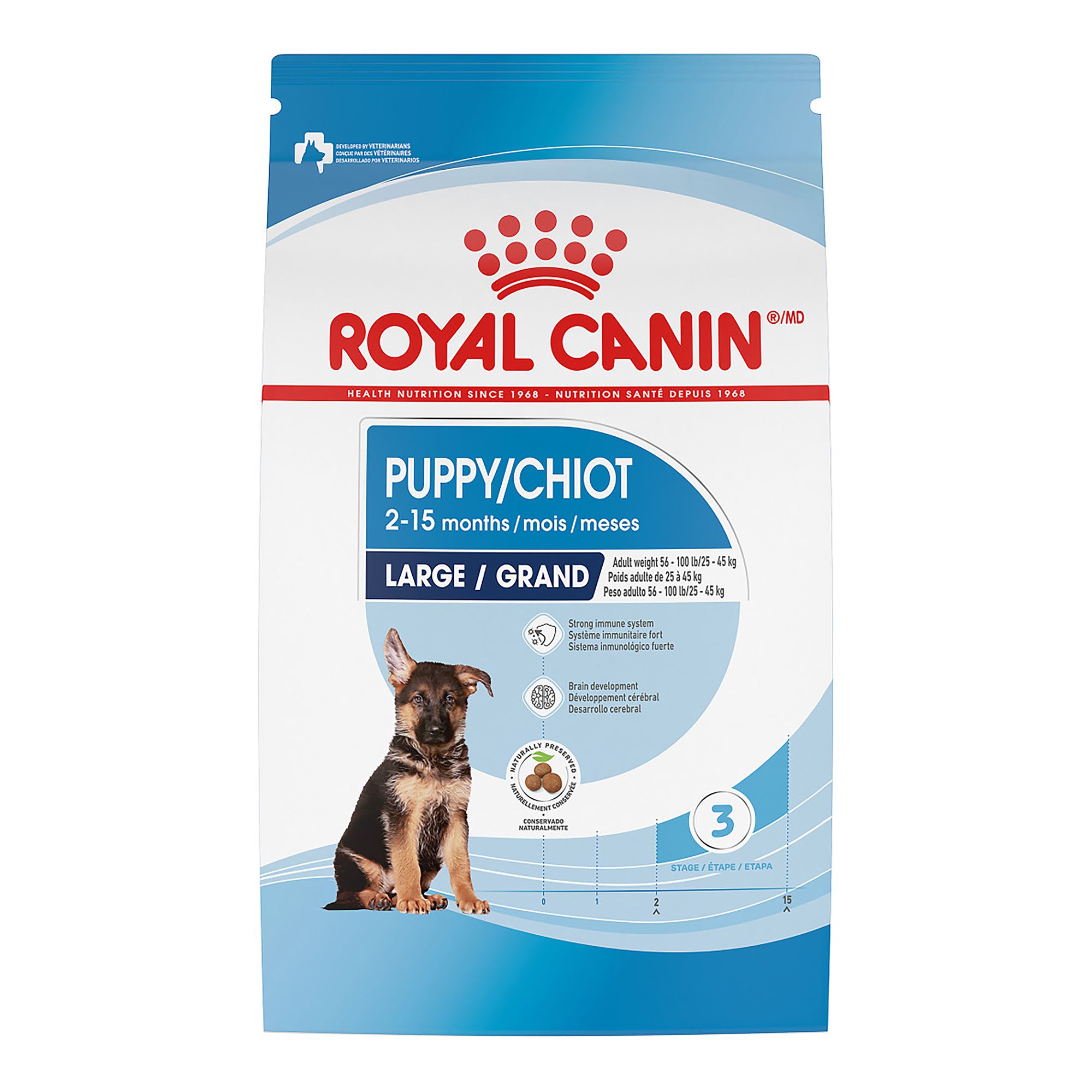 Royal Canin Size Health Nutrition Large Breed Puppy Dog Dry Food, Size: 17 lb, Flavor: Chicken | PetSmart