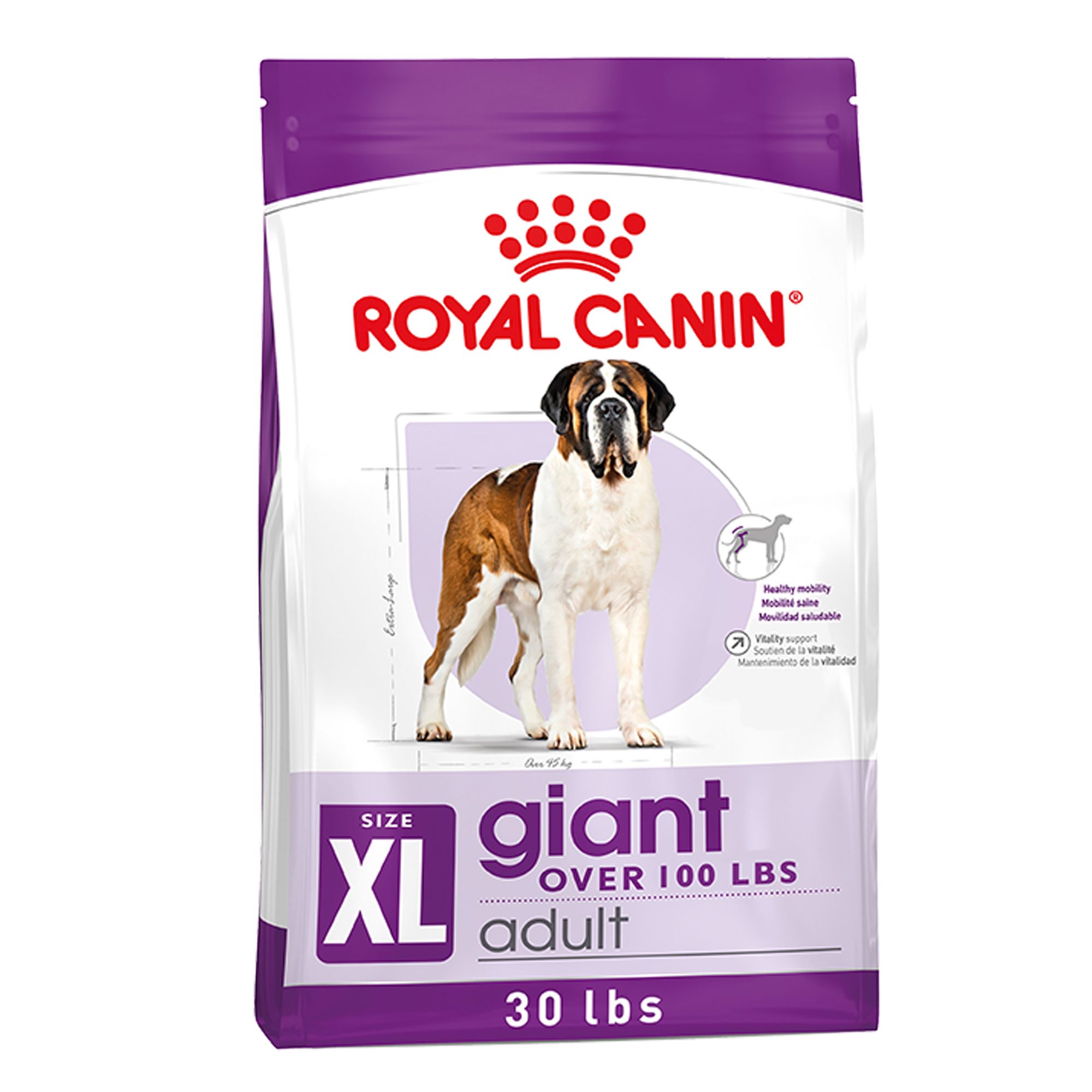 Royal Canin Size Health Nutrition Giant Breed Adult Dog Dry Food - 30 lb, Flavor: Chicken | PetSmart Brown