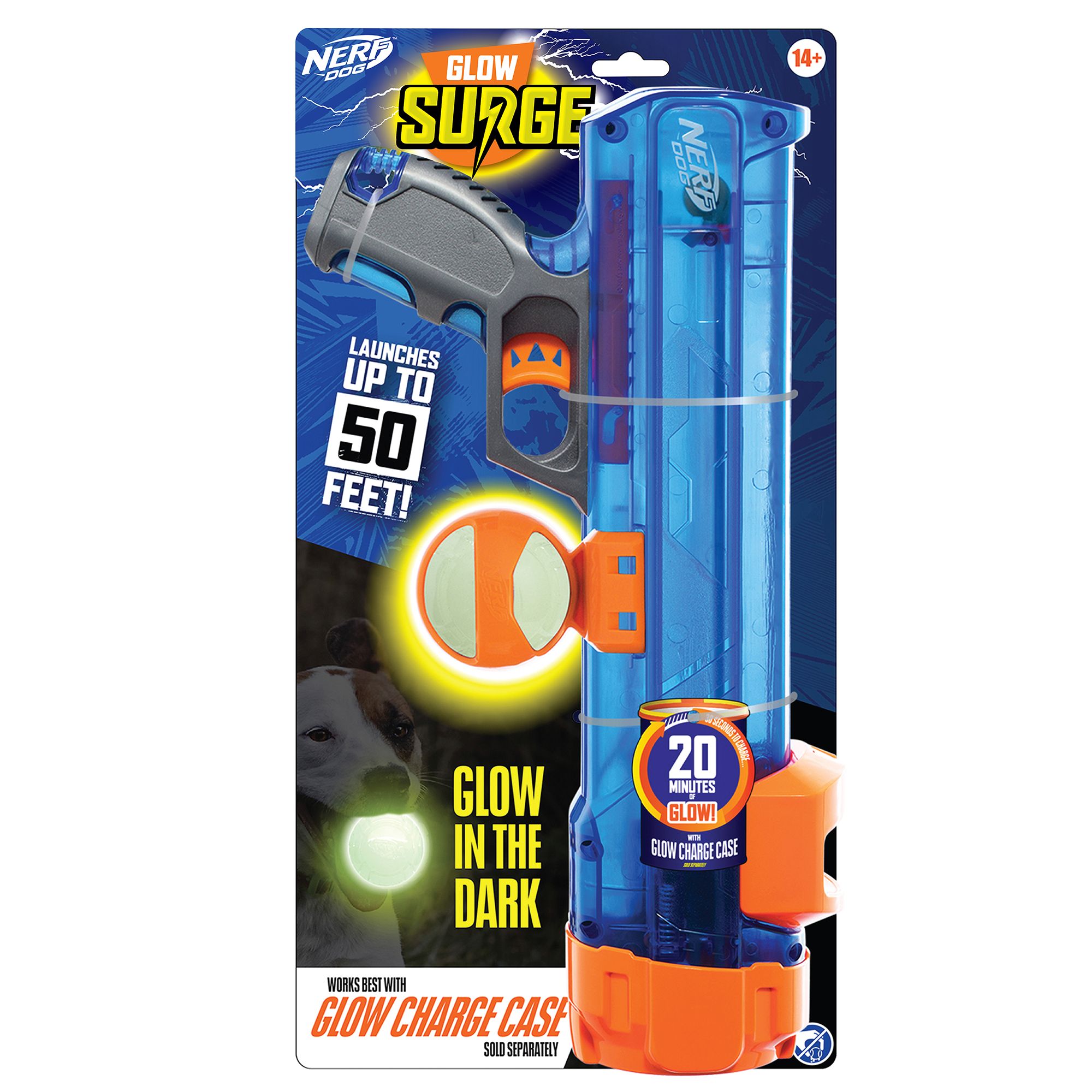 Nerf Dog; Glow Translucent Blaster Dog Toy in Blue, Size: 16" | PetSmart