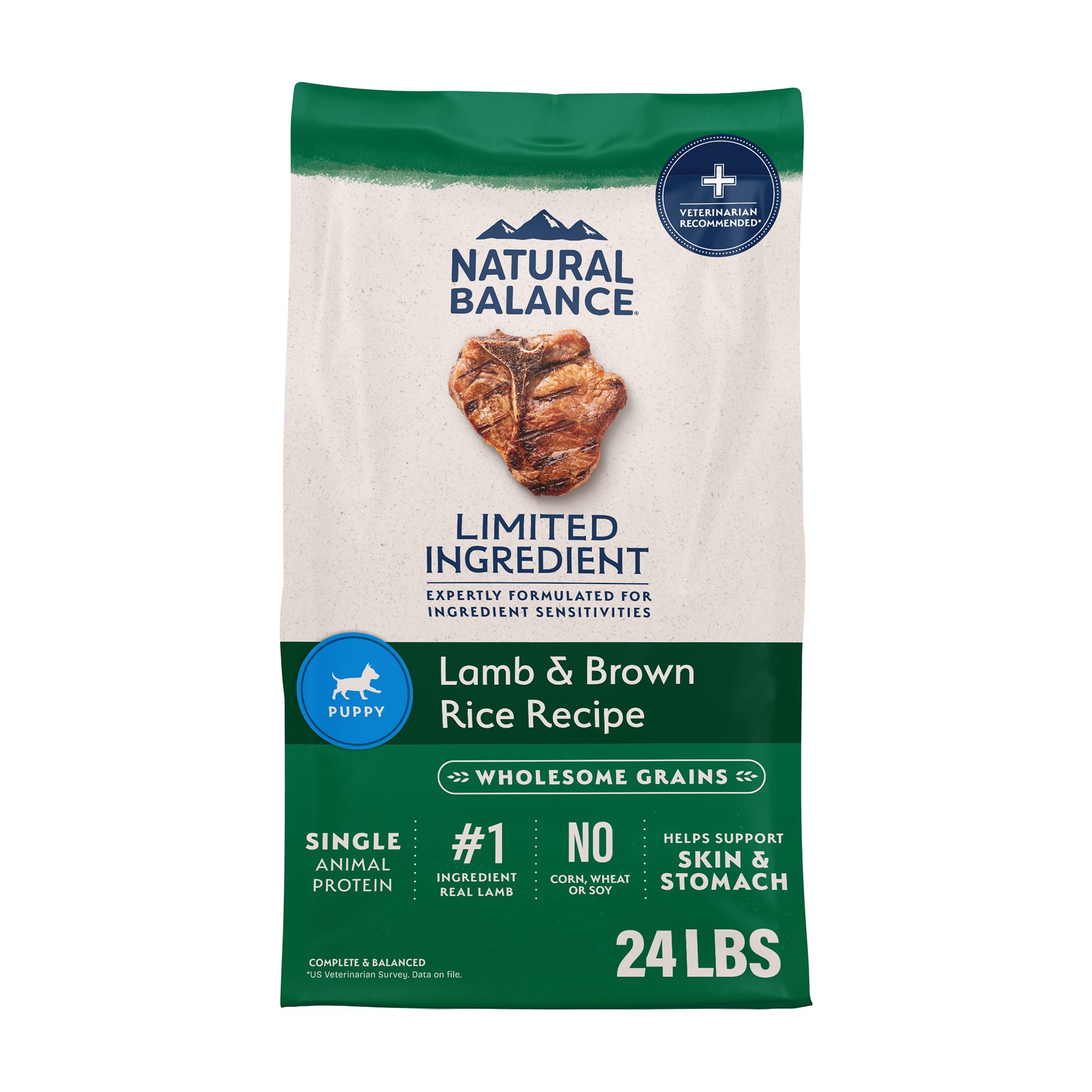 Natural Balance Limited Ingredient Diet Puppy Dry Dog Food - Lamb and Rice, Size: 24 lb | PetSmart Green