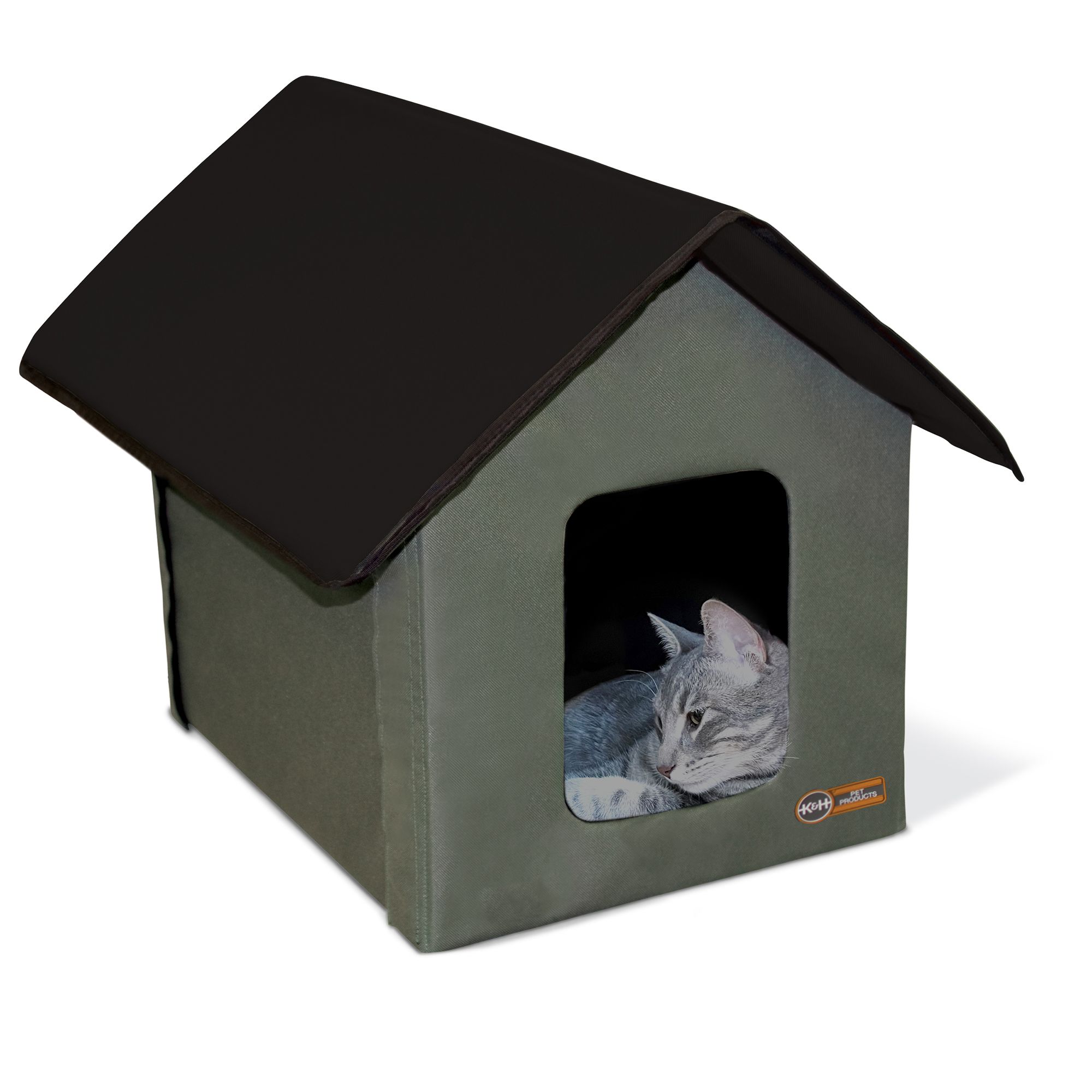 K&H Pet Products Outdoor Cat House, Weatherproof, Insulated Kitty Shelter, Removable Floor Pad