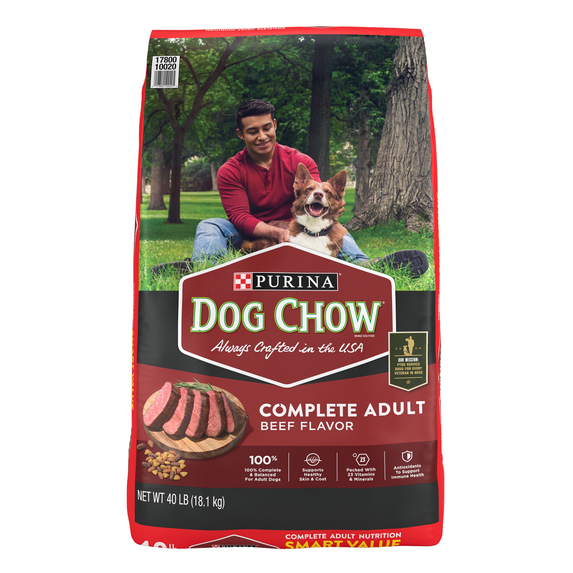 Purina Dog Chow Complete Adult Dry Food - Beef, Size: 40 lb | PetSmart Red