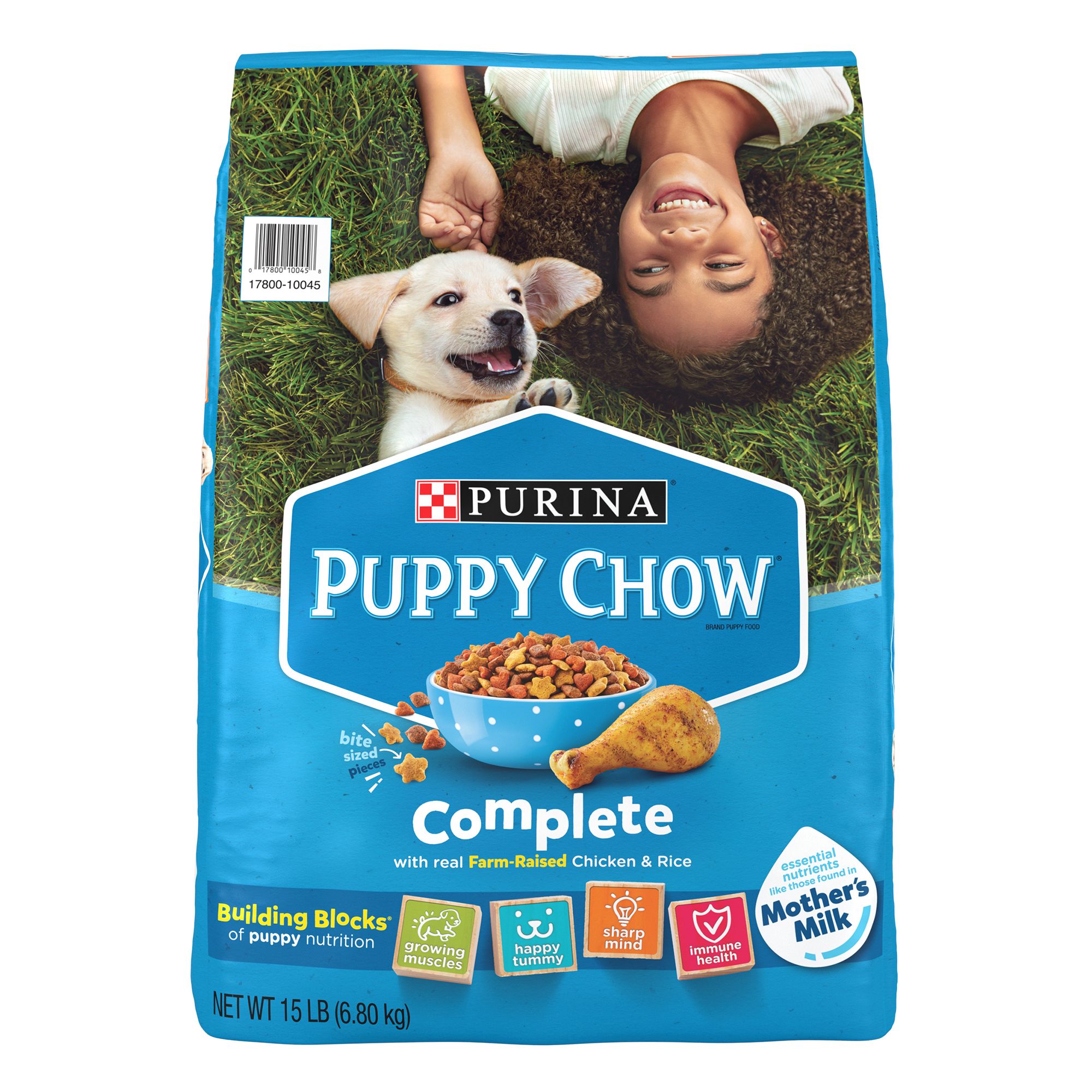 Purina Puppy Chow Complete Dog Dry Food - Chicken, High-Protein, Real Meat, Size: 15 lb | PetSmart Red