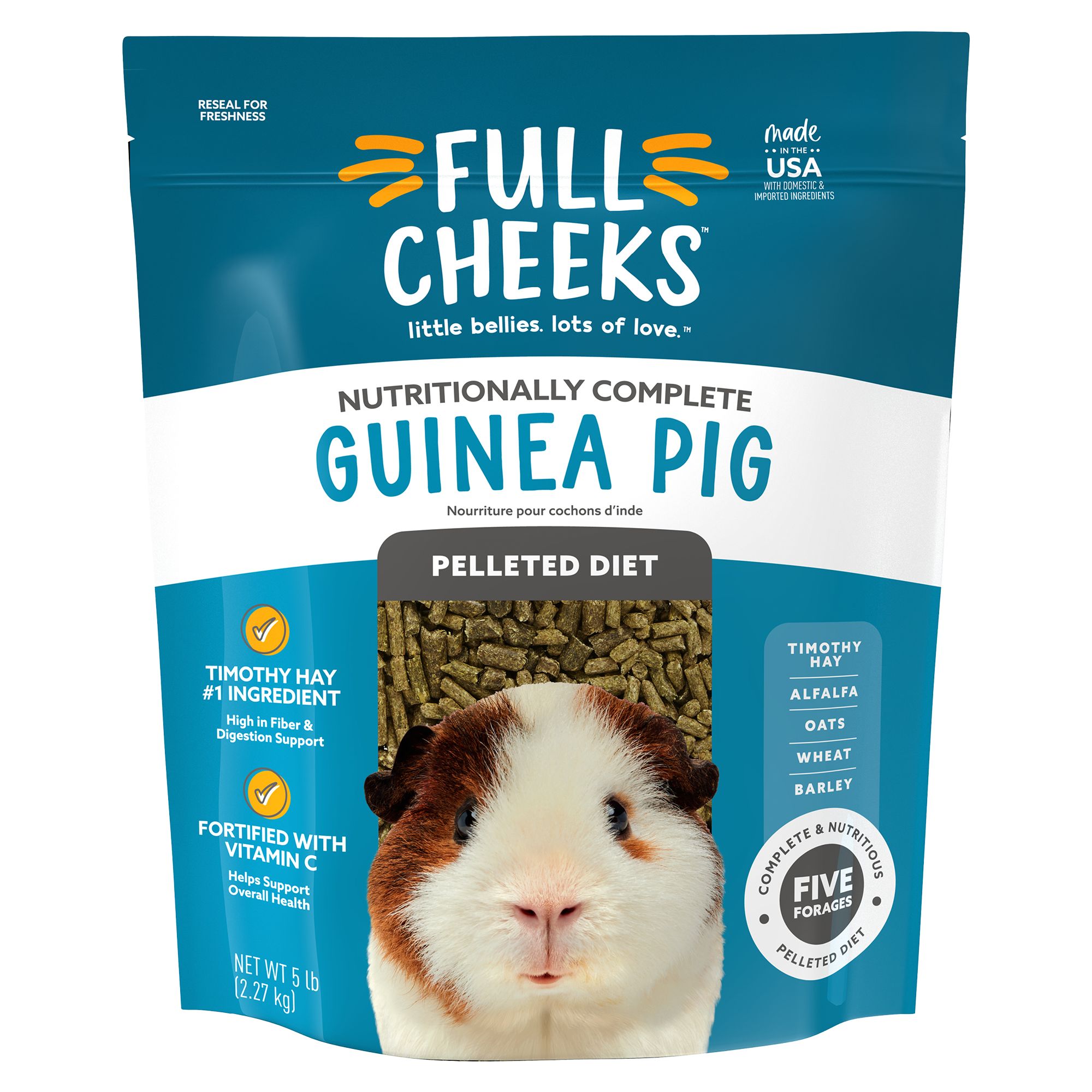 Full Cheeks&trade; Guinea Pig Pelleted Food (5 Lb)
