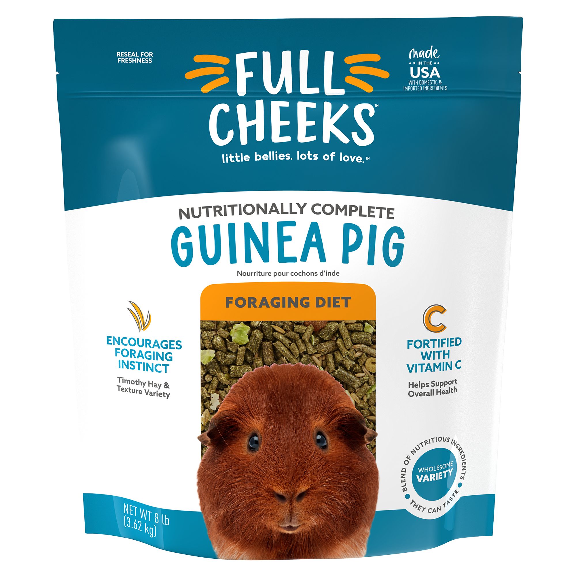 Full Cheeks&trade; Guinea Pig Foraging Food (8 Lb)