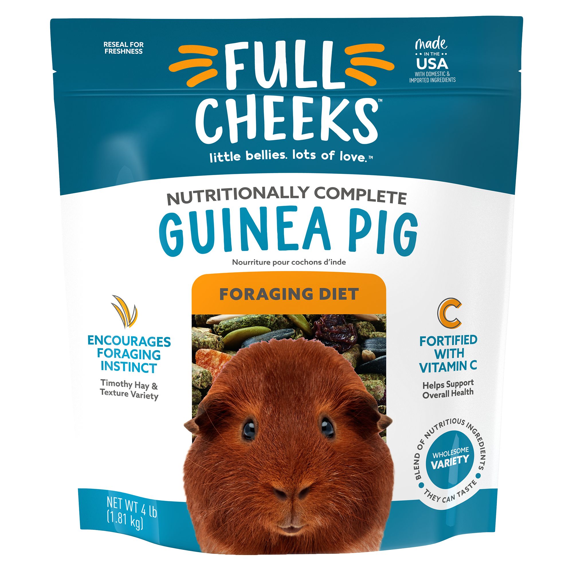 Full Cheeks&trade; Guinea Pig Foraging Food (4 Lb)