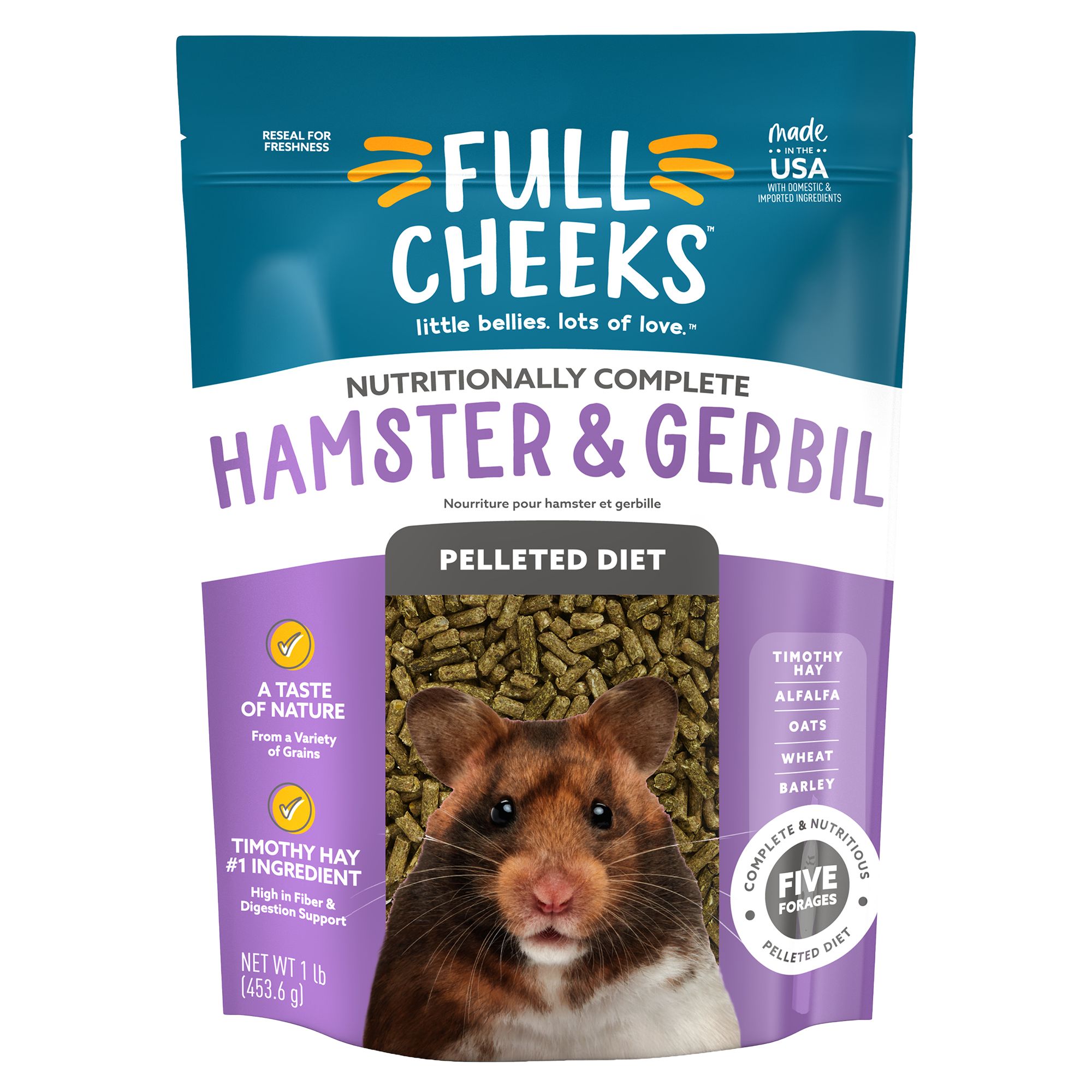 Full Cheeks&trade; Hamster & Gerbil Pelleted Food (1 Lb)