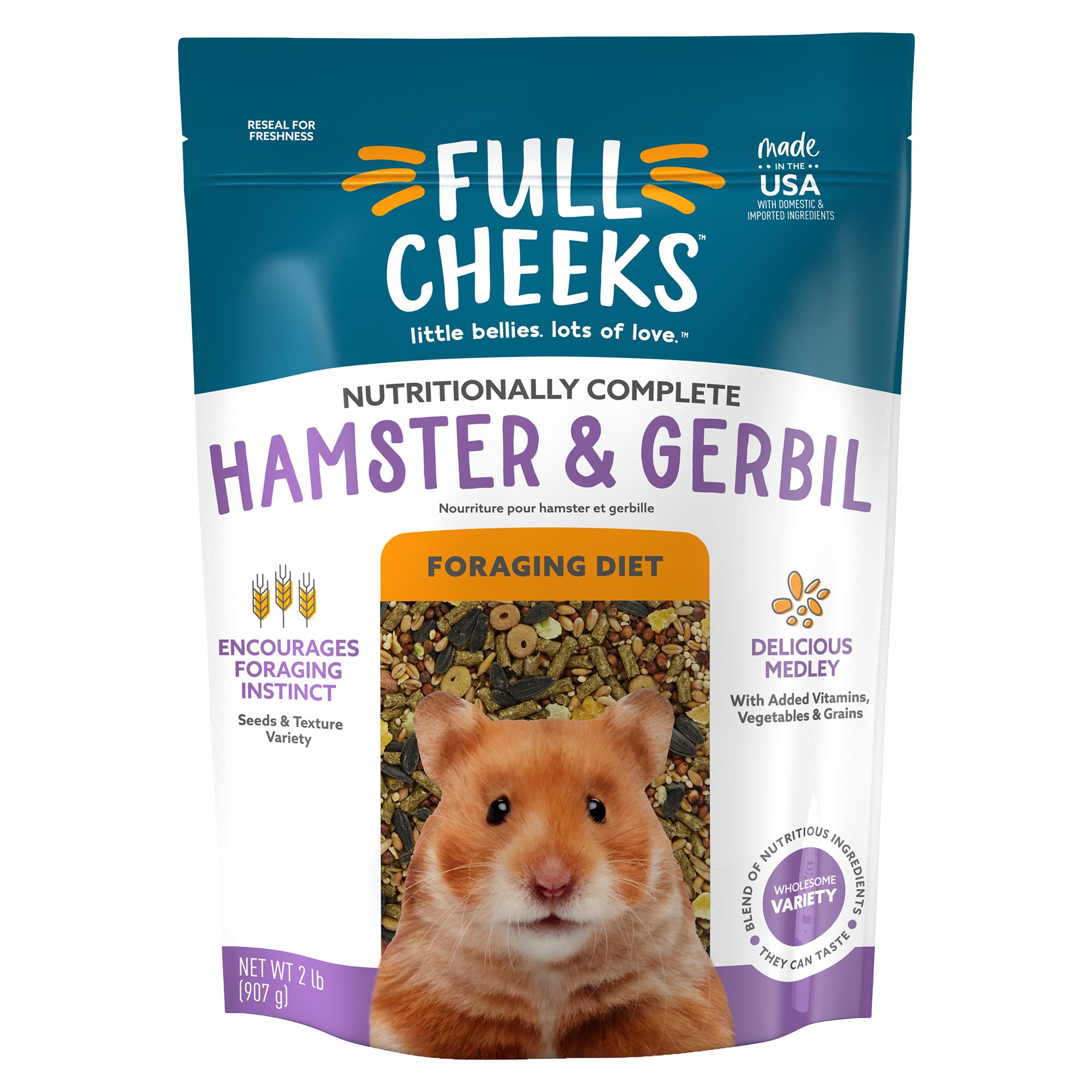 Full Cheeks&trade; Hamster & Gerbil Foraging Food (2 Lb)