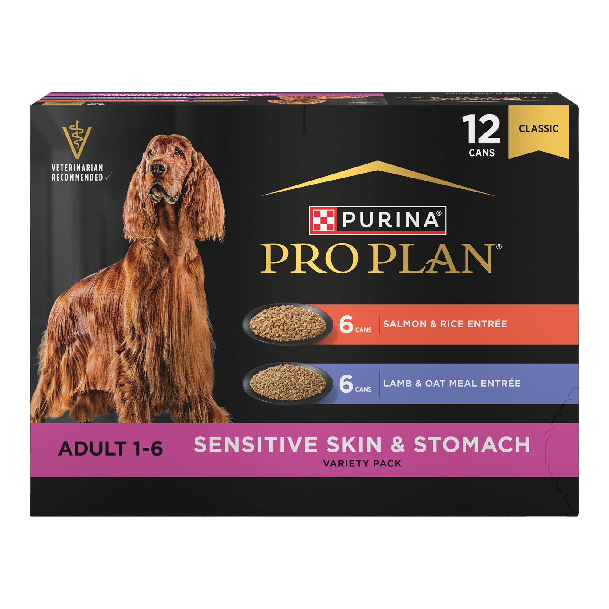 Purina Pro Plan Sensitive Skin and Stomach Variety Pack Adult Wet Dog Food - 13 Oz, 12 Count | PetSmart Salmon