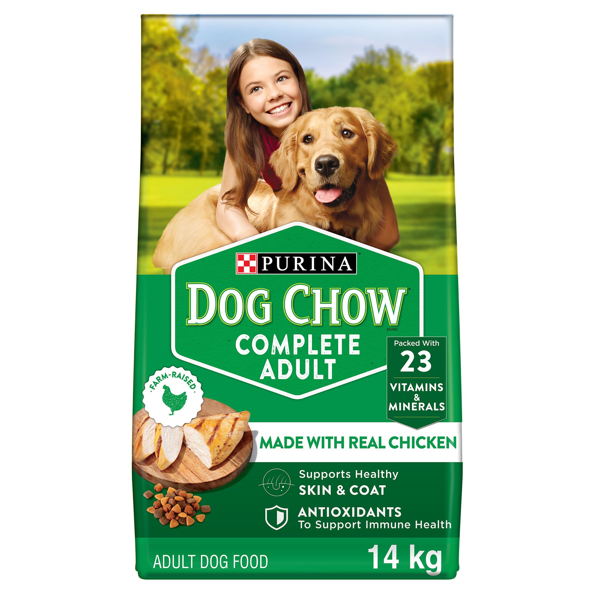 Purina Dog Chow Complete Adult with Real Chicken Dry Dog Food (14 kg)