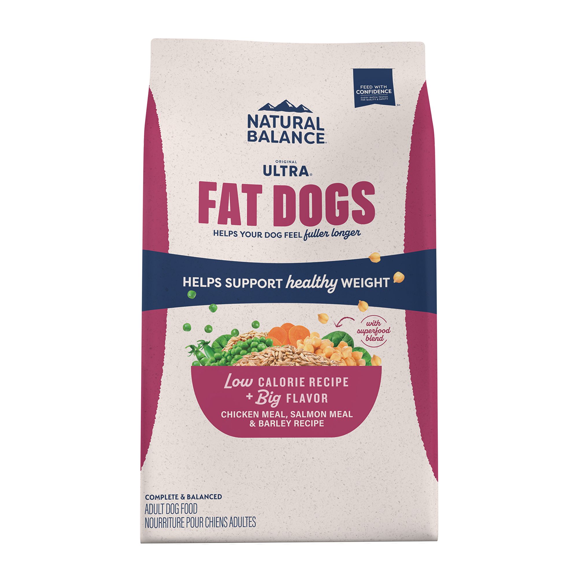 Natural Balance Ultra Fat Dogs Weight Control Dog Food for Adults Chicken, Salmon, Barley, Size: 24 lb | PetSmart
