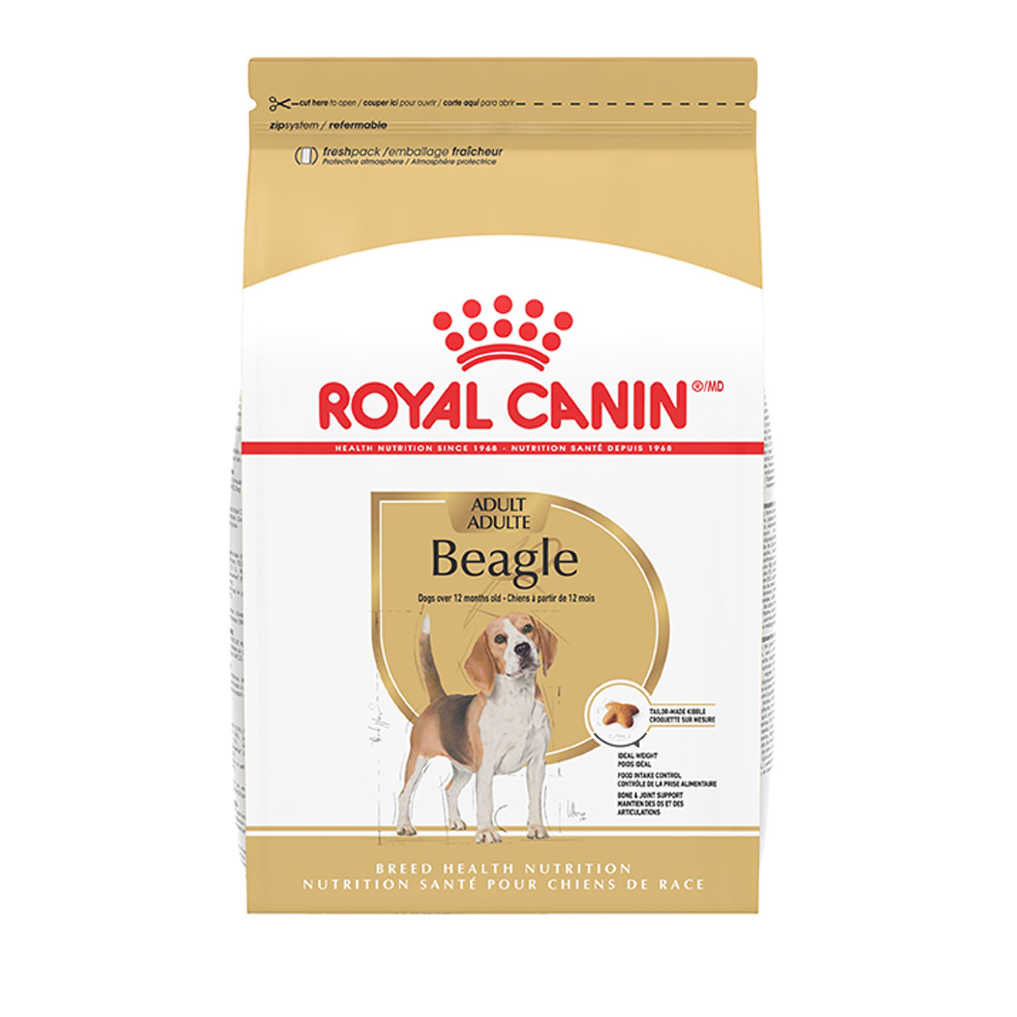 Royal Canin Breed Health Nutrition Beagle Specific Adult Dog Dry Food - 6 lb, Flavor: Chicken | PetSmart Green
