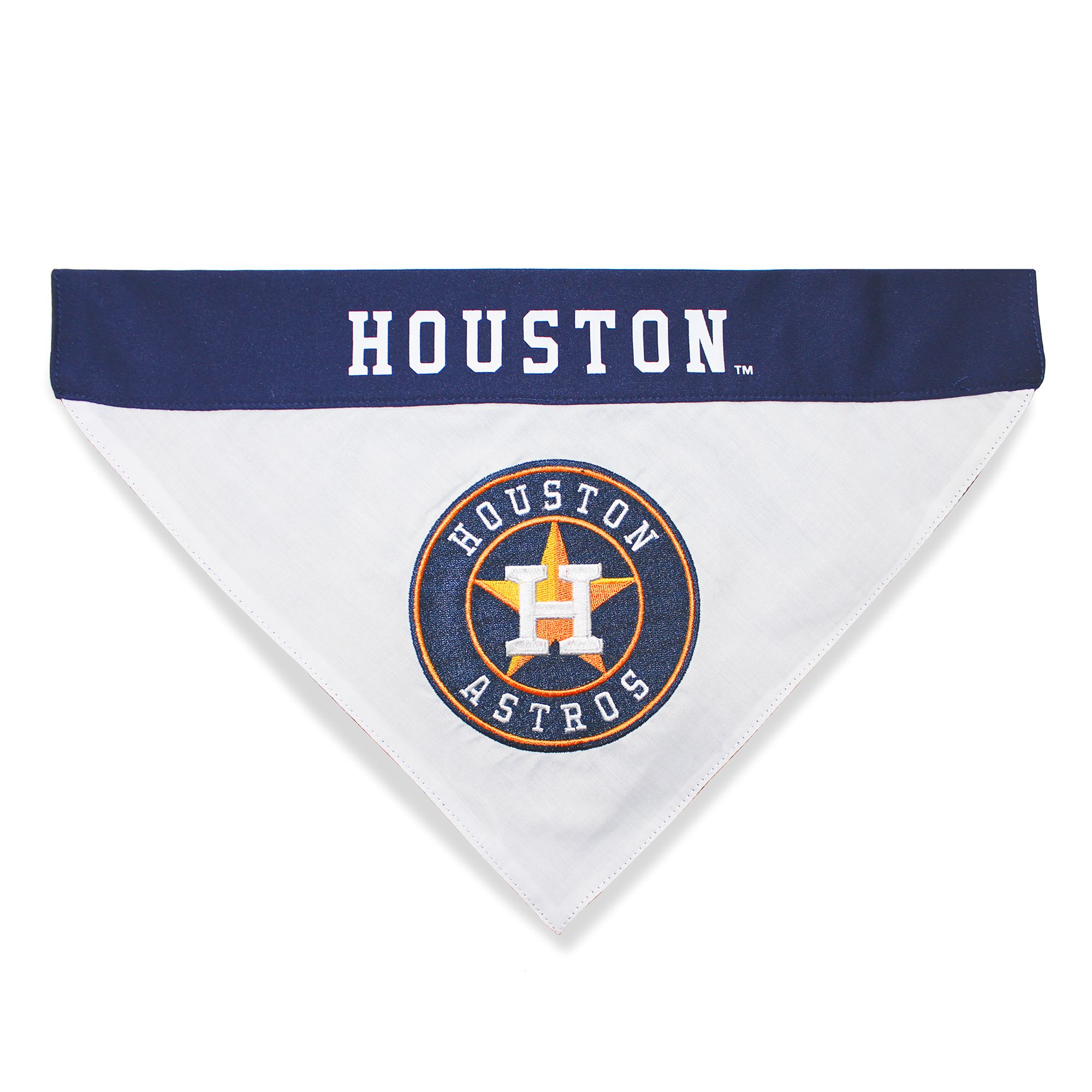 Pets First Houston Astros Reversible Pet Bandana, Size: Small/medium | Polyester/mesh PetSmart