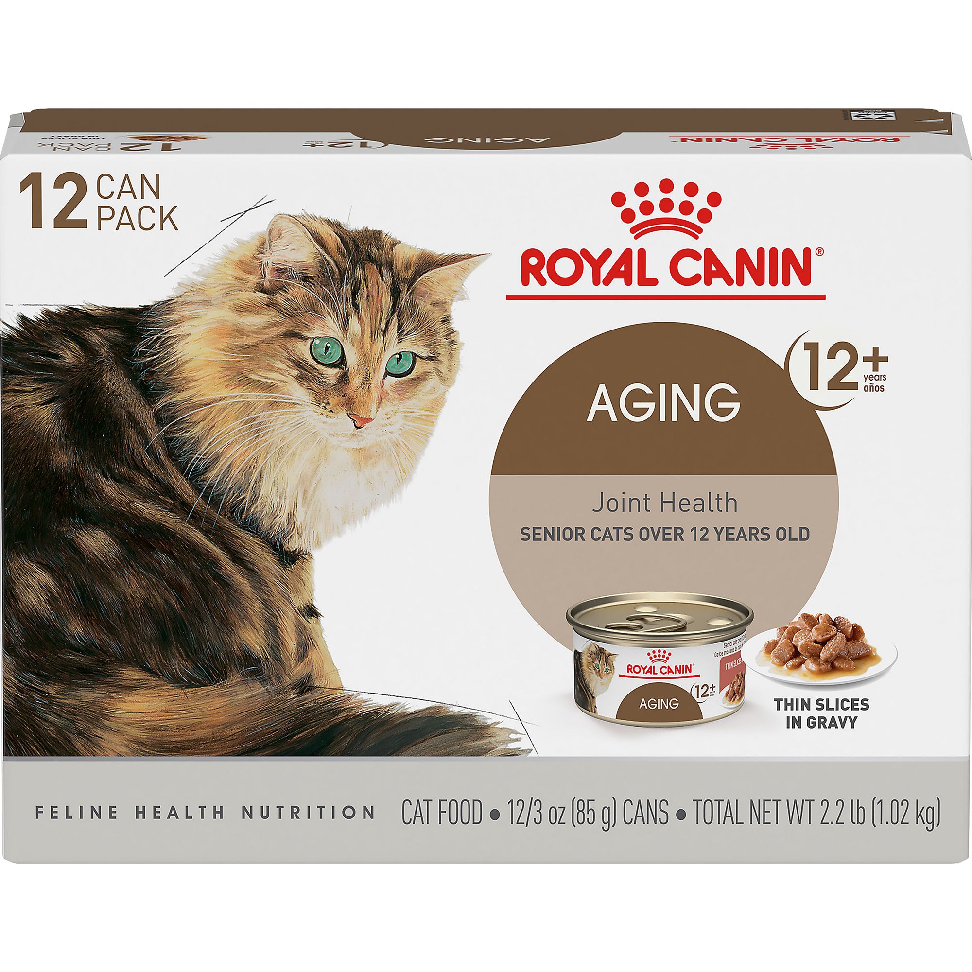 Royal Canin Feline Health Aging 12+ Thin Slices in Gravy 36 OZ, Senior | PetSmart
