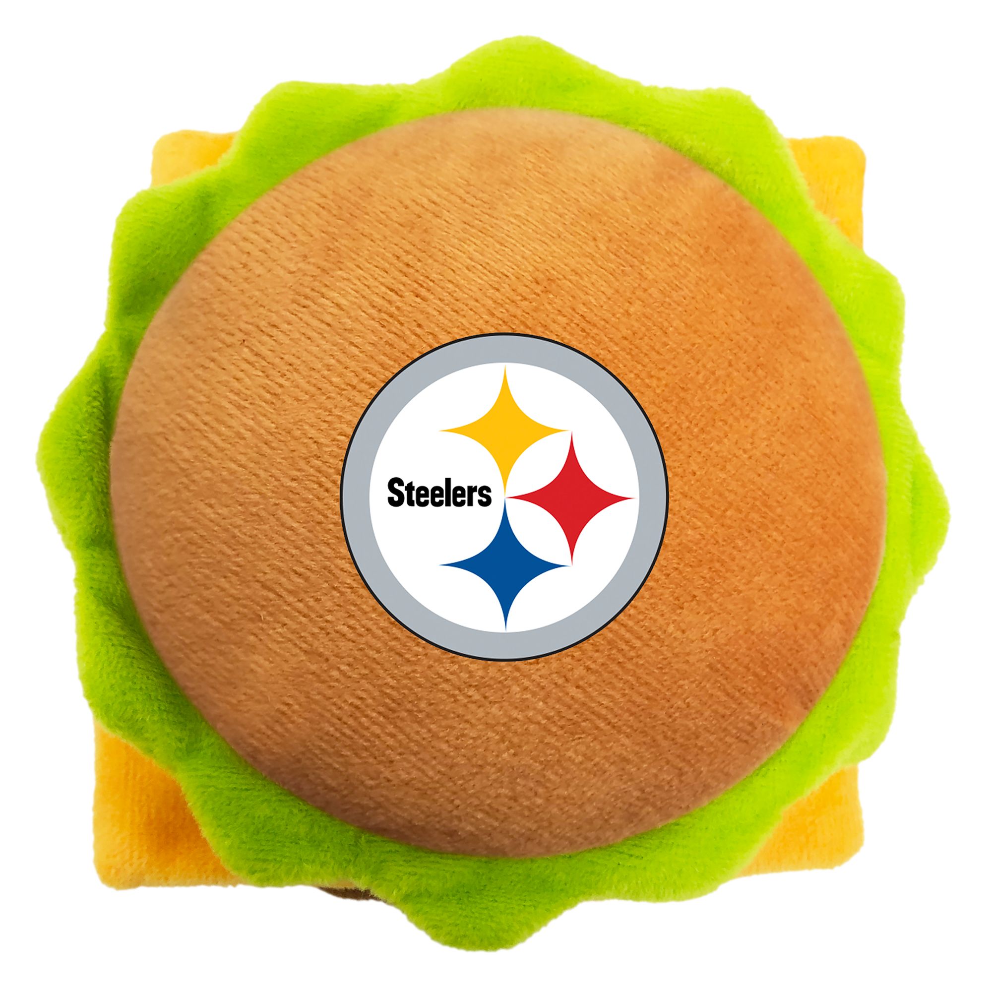 Pets First Pittsburgh Steelers Plush Hamburger Dog Toy | PetSmart
