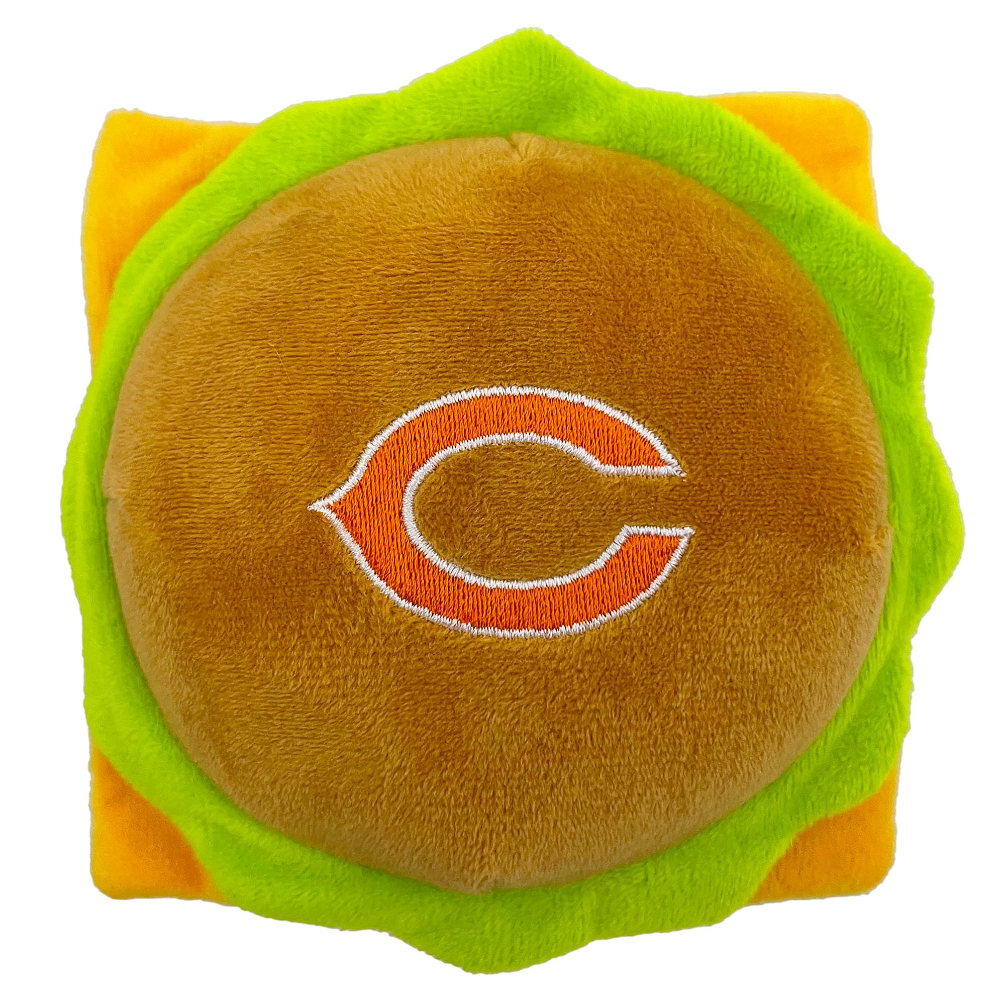 Pets First Chicago Bears Plush Hamburger Dog Toy | PetSmart