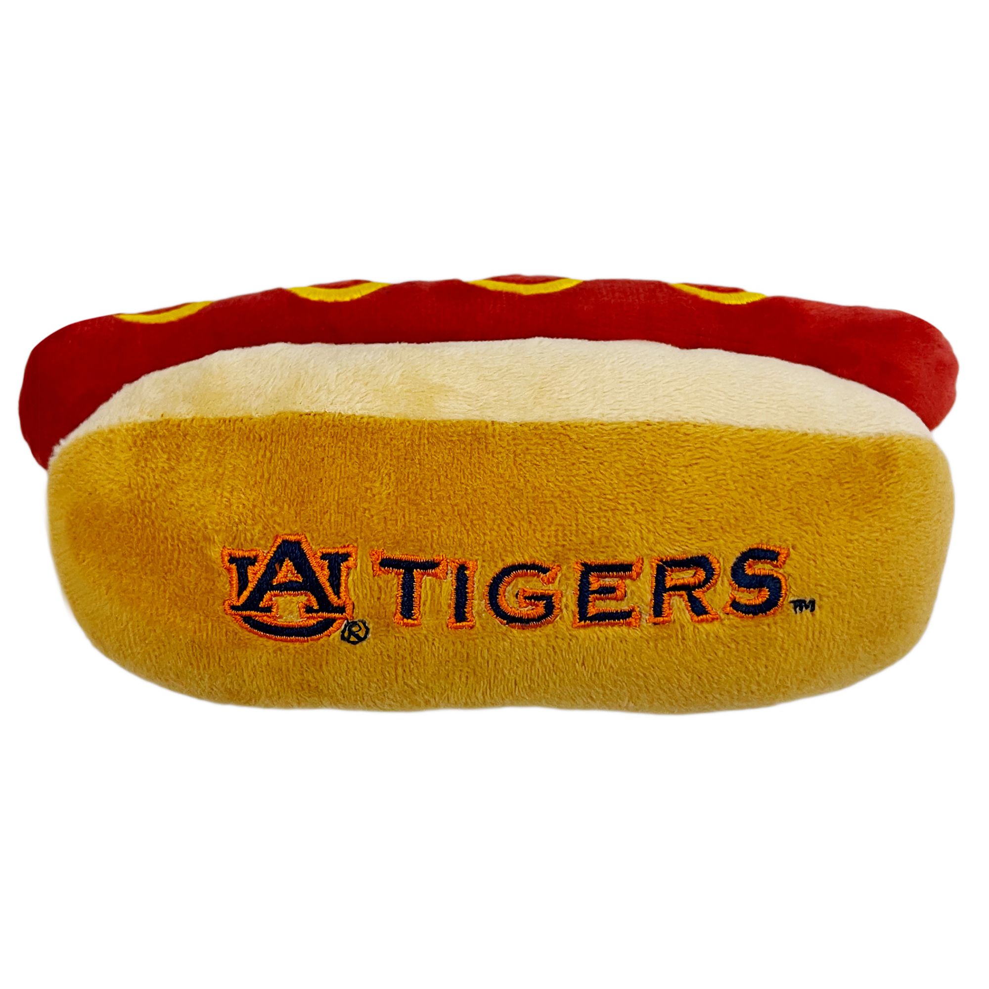 Pets First Auburn Tigers Plush Hot Dog Toy | Polyester PetSmart