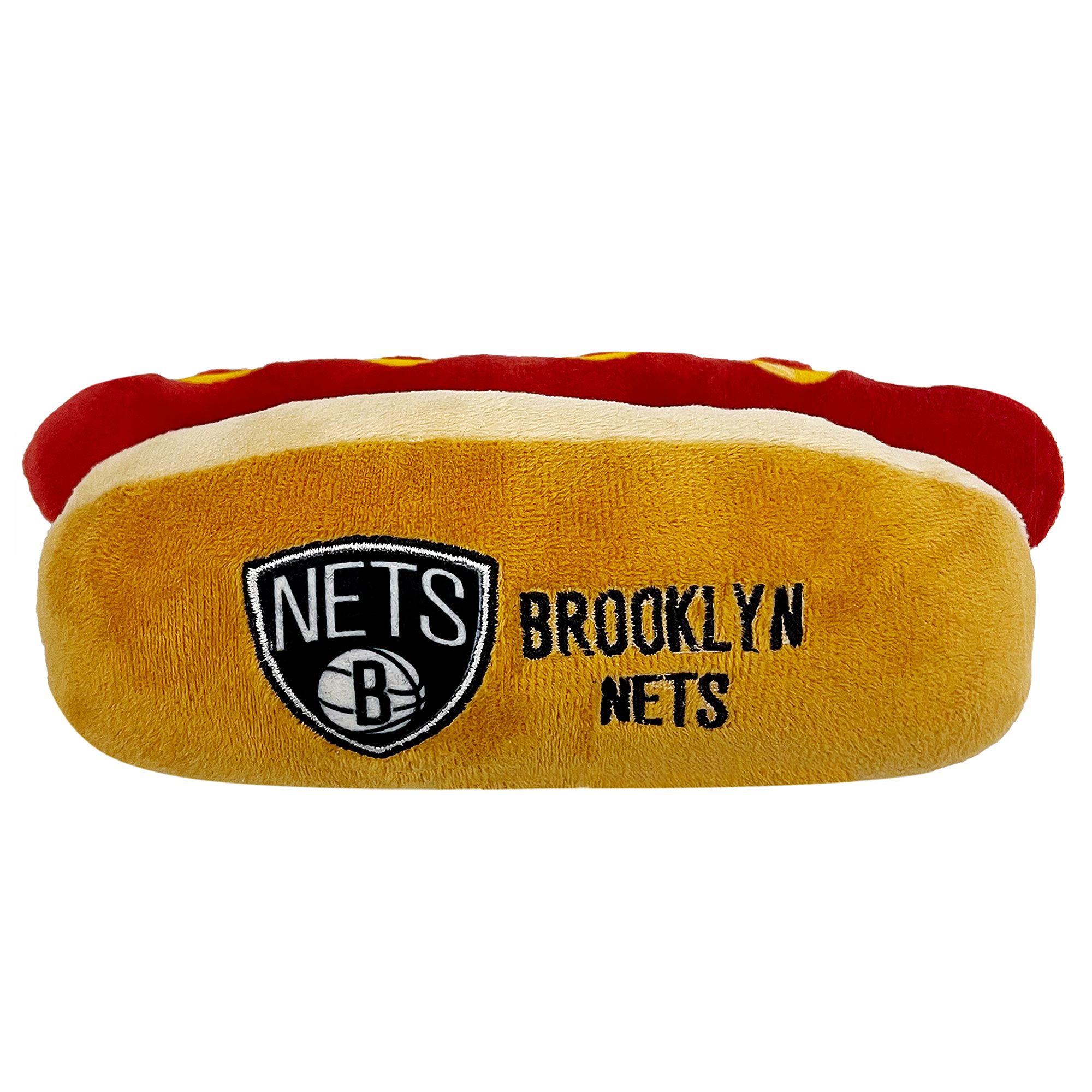 Pets First Brooklyn Nets Plush Hot Dog Toy | Polyester PetSmart