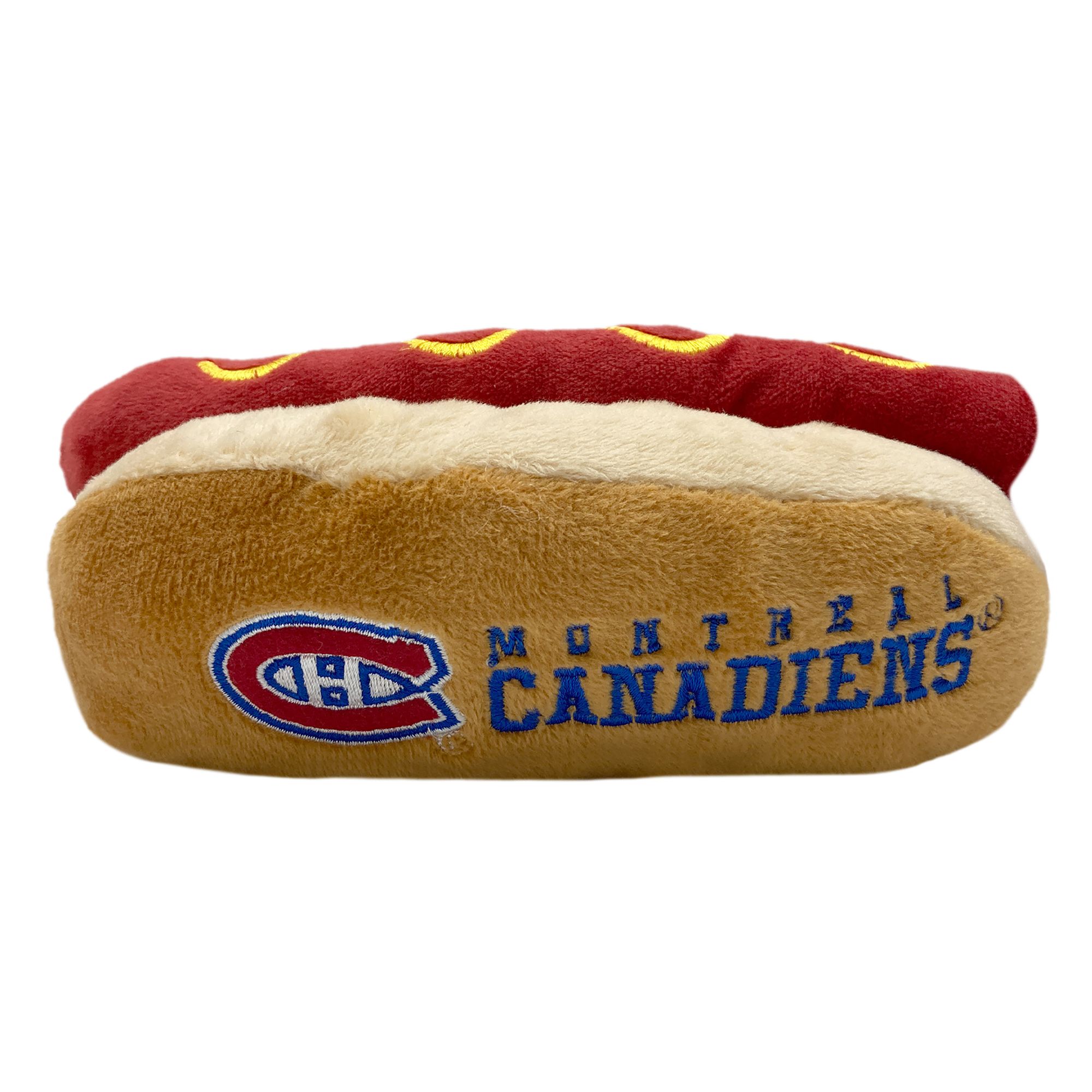 Pets First Montreal Canadiens Plush Hot Dog Toy | Polyester PetSmart