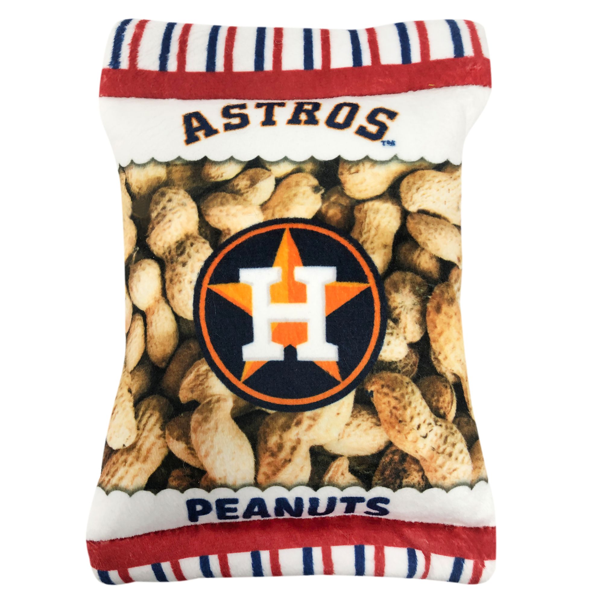 Pets First Houston Astros Plush Peanut Bag Dog Toy | PetSmart