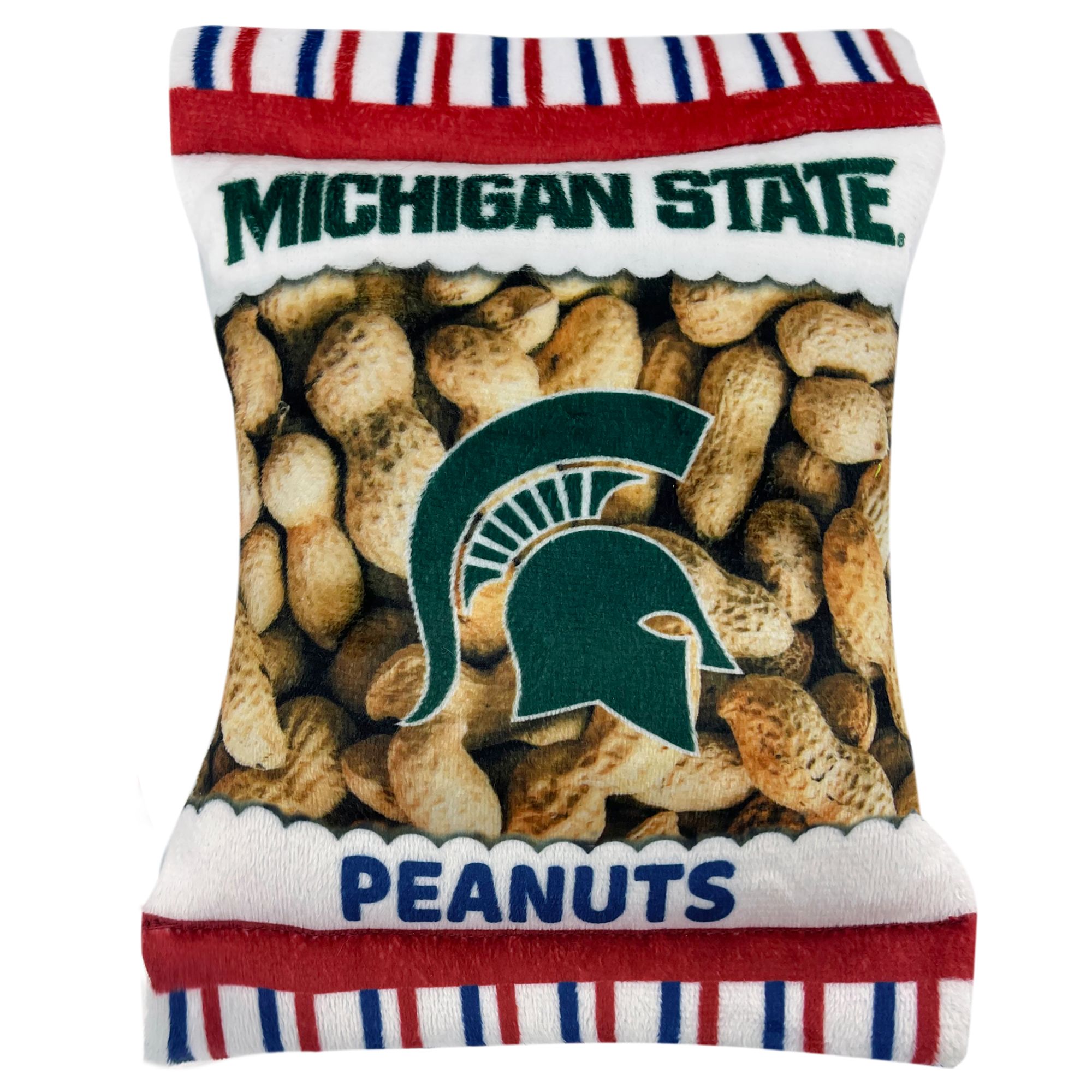 Pets First Michigan State Spartans Plush Peanut Bag Dog Toy | PetSmart