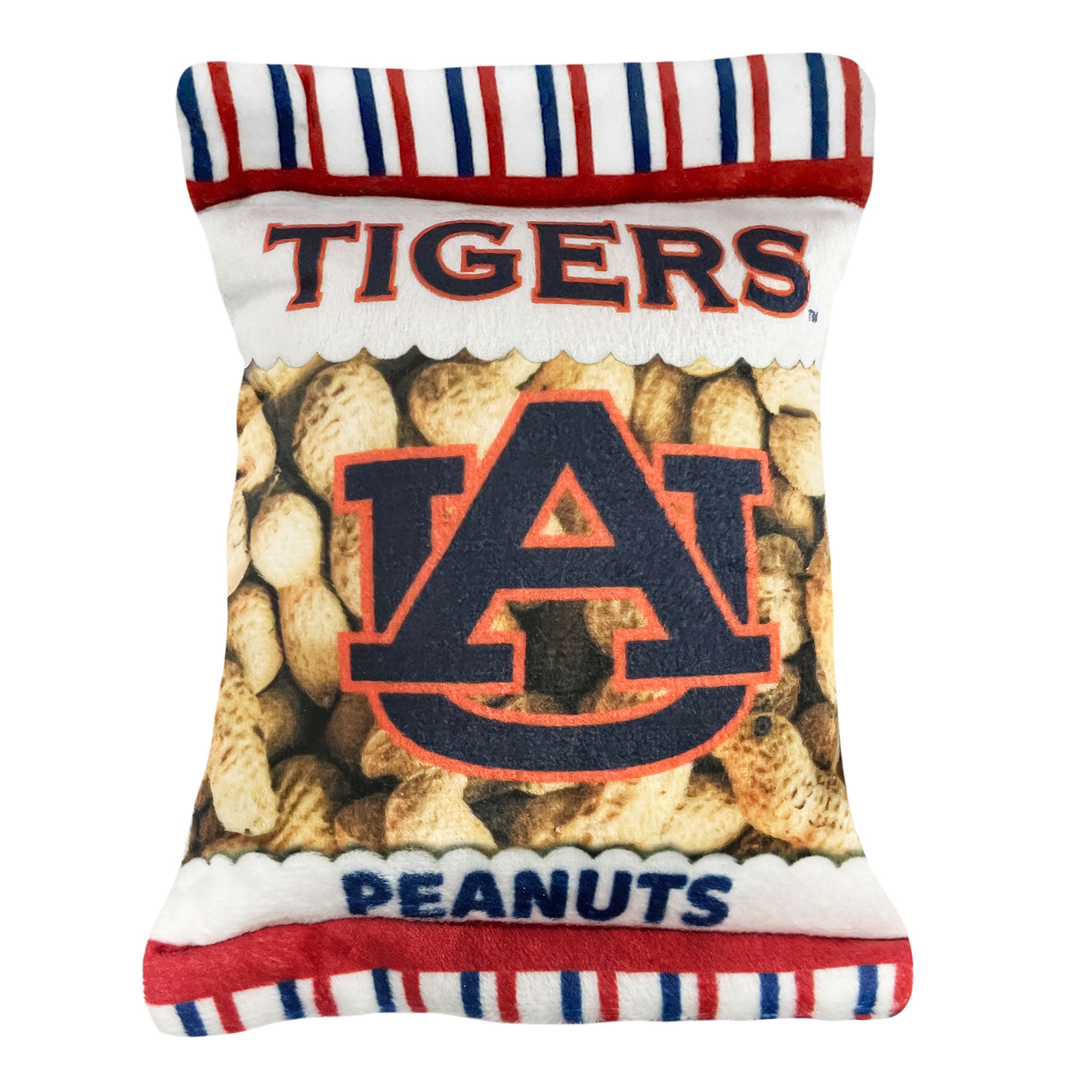 Pets First Auburn Tigers Plush Peanut Bag Dog Toy | PetSmart