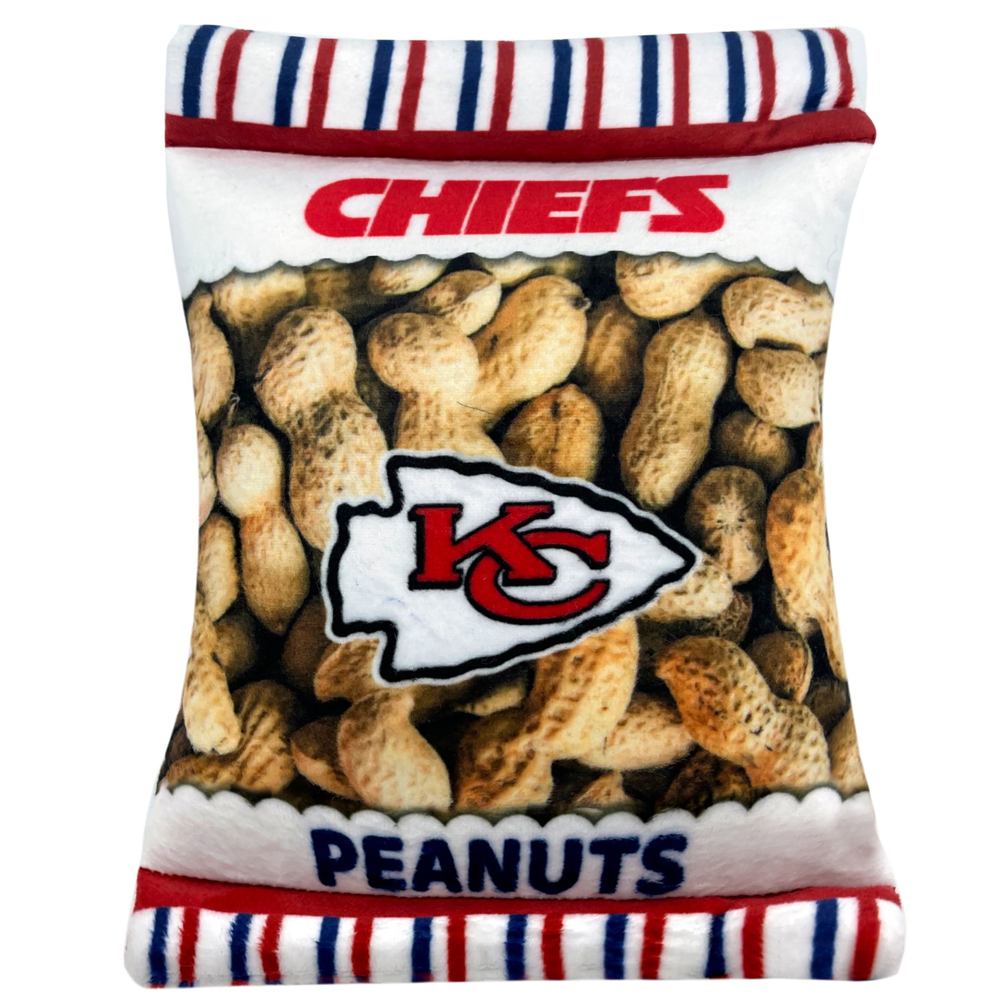 Pets First Kansas City Chiefs Plush Peanut Bag Dog Toy | PetSmart