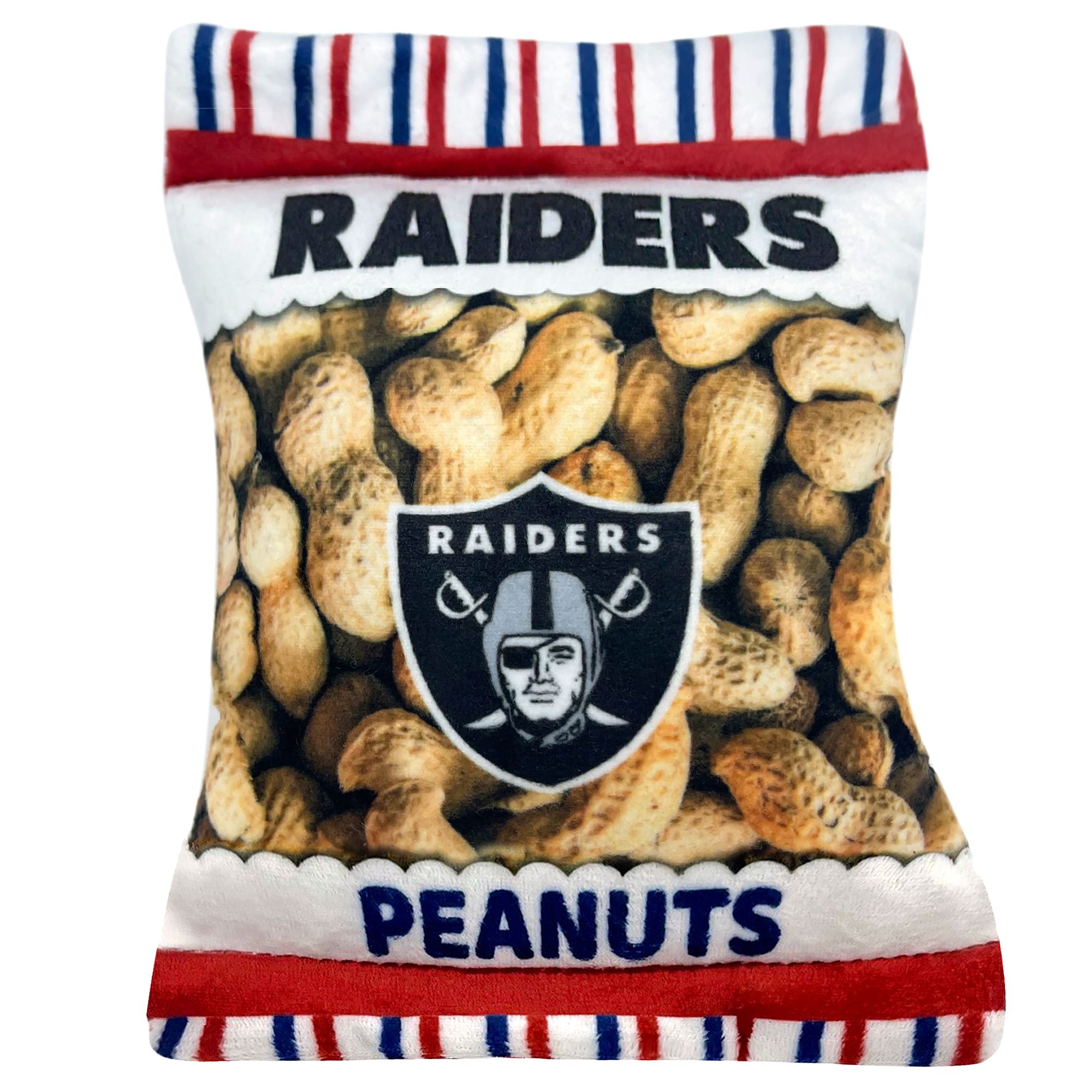 Pets First Las Vegas Raiders Plush Peanut Bag Dog Toy | PetSmart