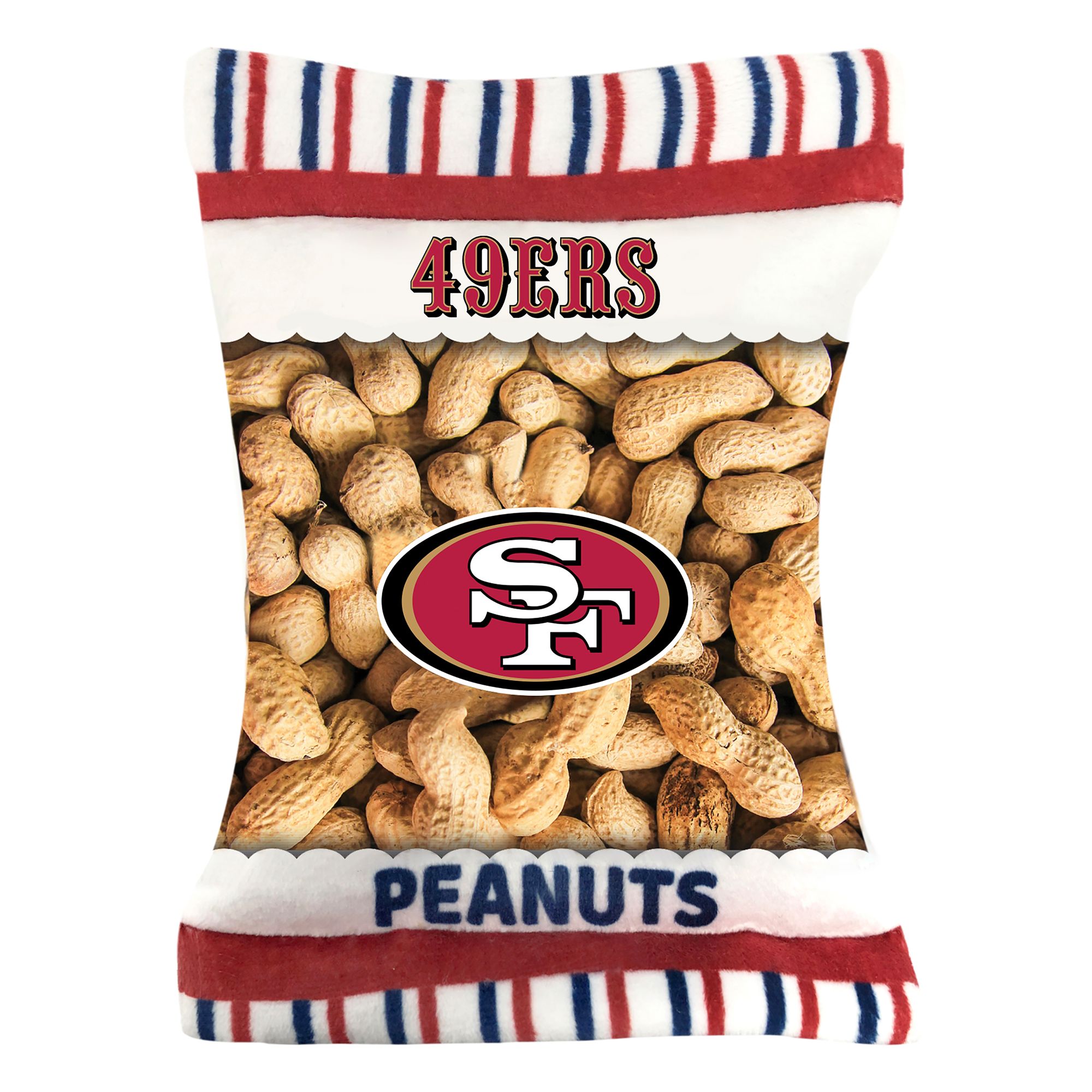 Pets First San Francisco 49Ers Plush Peanut Bag Dog Toy | PetSmart