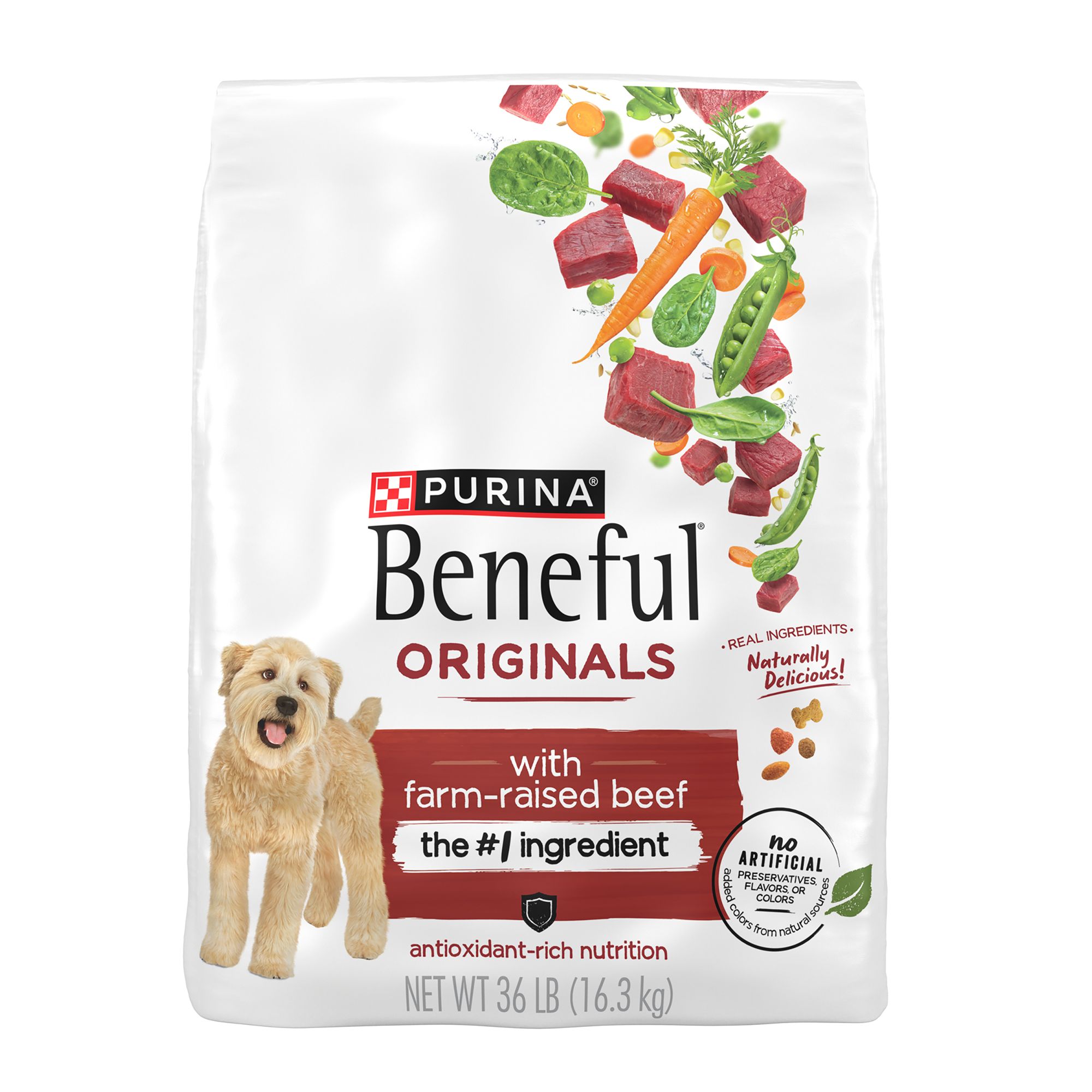 Purina Beneful Originals Adult Dog Dry Food - Farm Raised Beef, Size: 36 lb | PetSmart