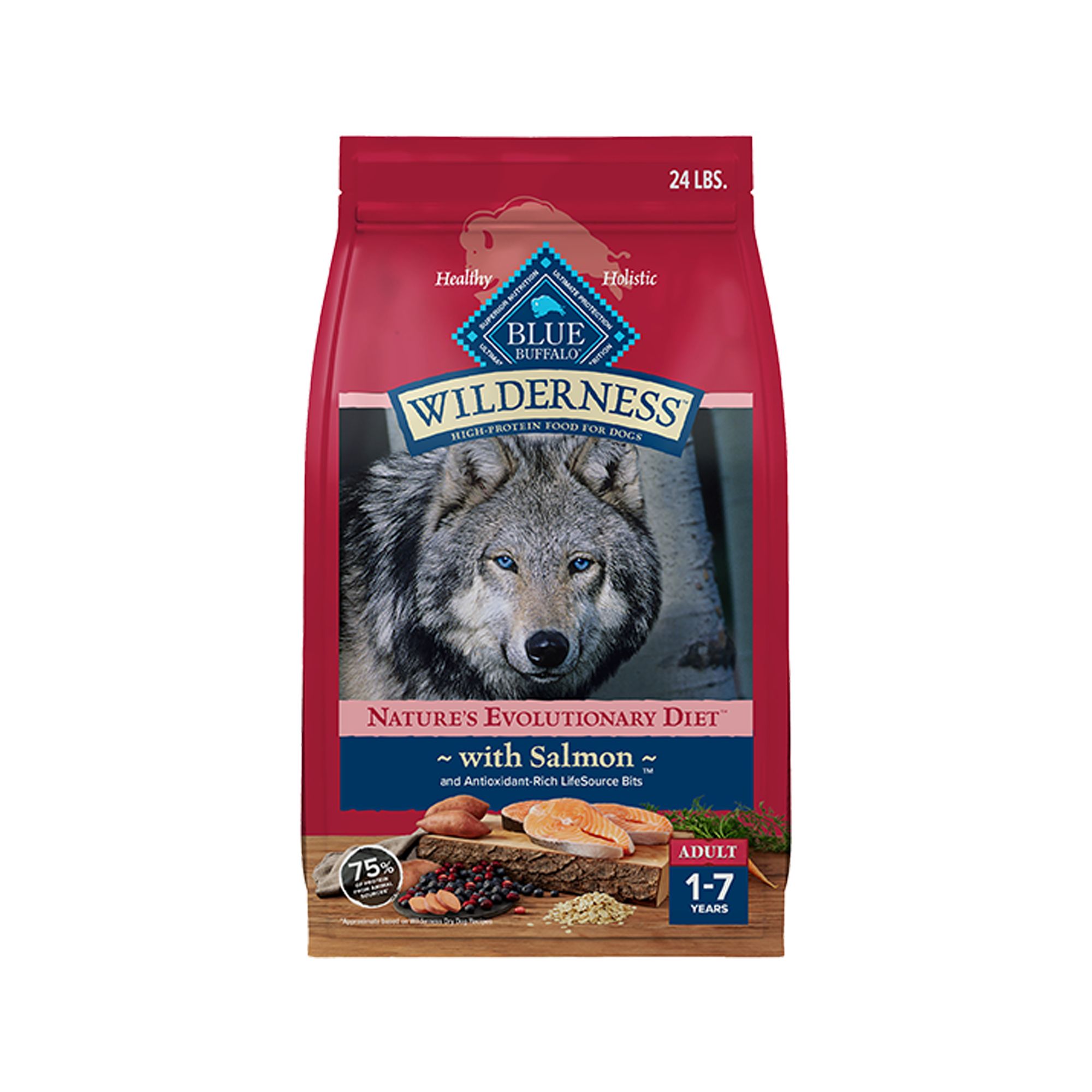 Blue Buffalo Wilderness Nature's Evolutionary Diet Adult Dry Dog Food - Salmon, Size: 24 lb | PetSmart