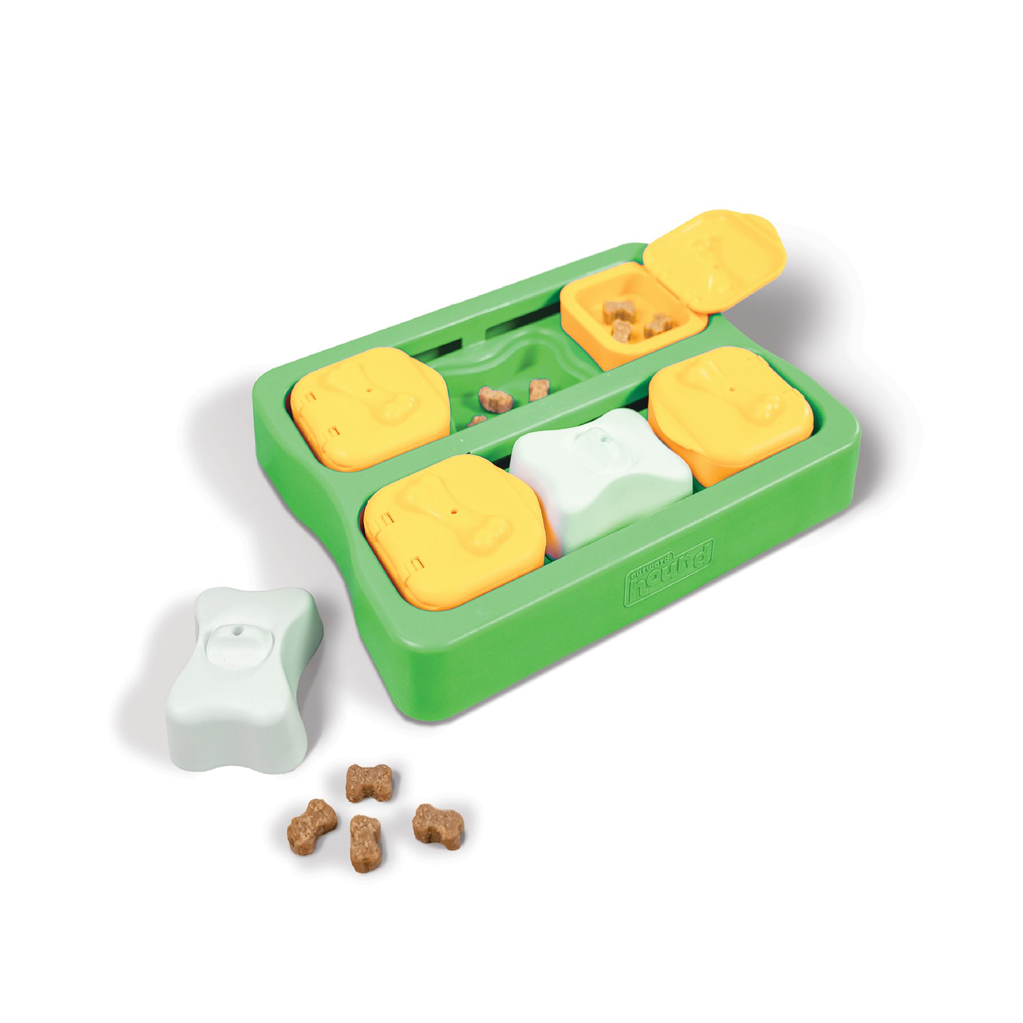 Outward Hound Dog Brick Interactive Puzzle in Green | PetSmart
