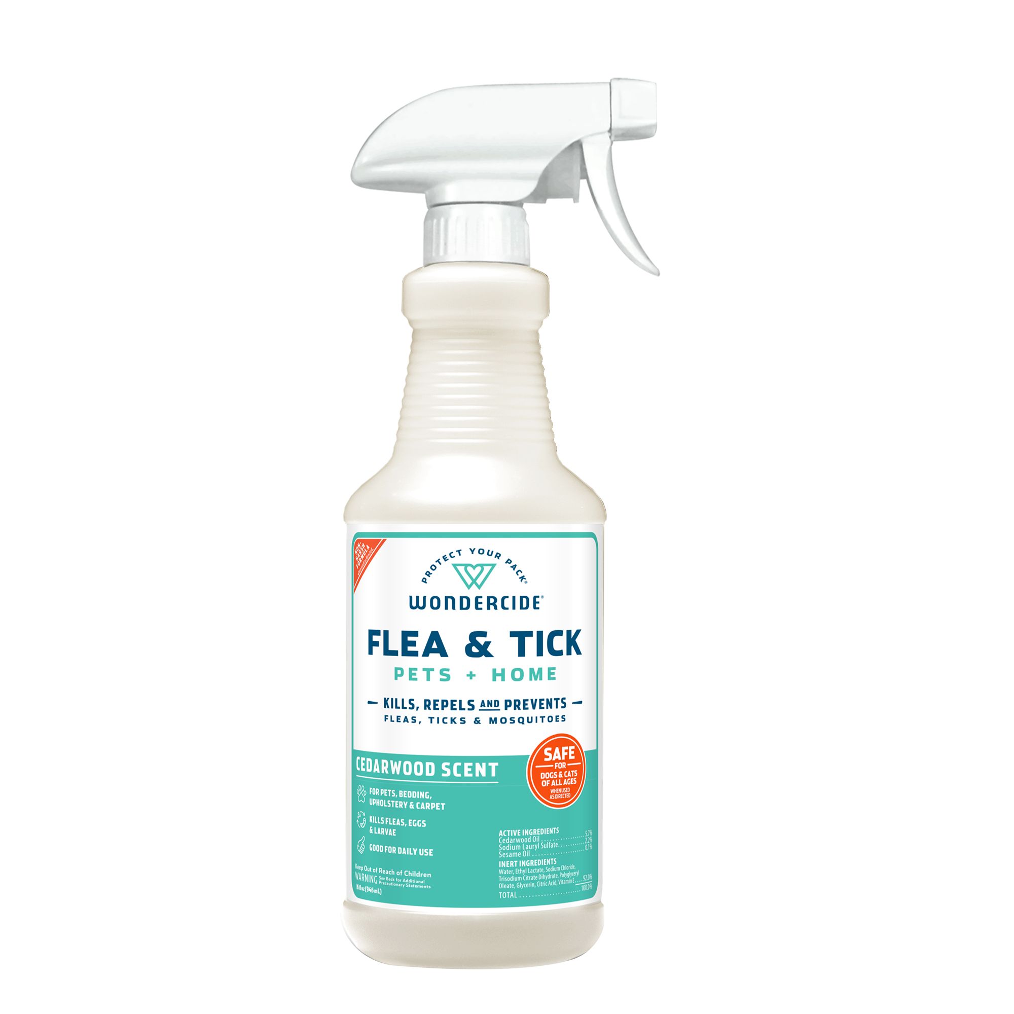 Wondercide Cedarwood Scent Home and Pet Flea Tick Spray, Size: 16 Fl oz | PetSmart