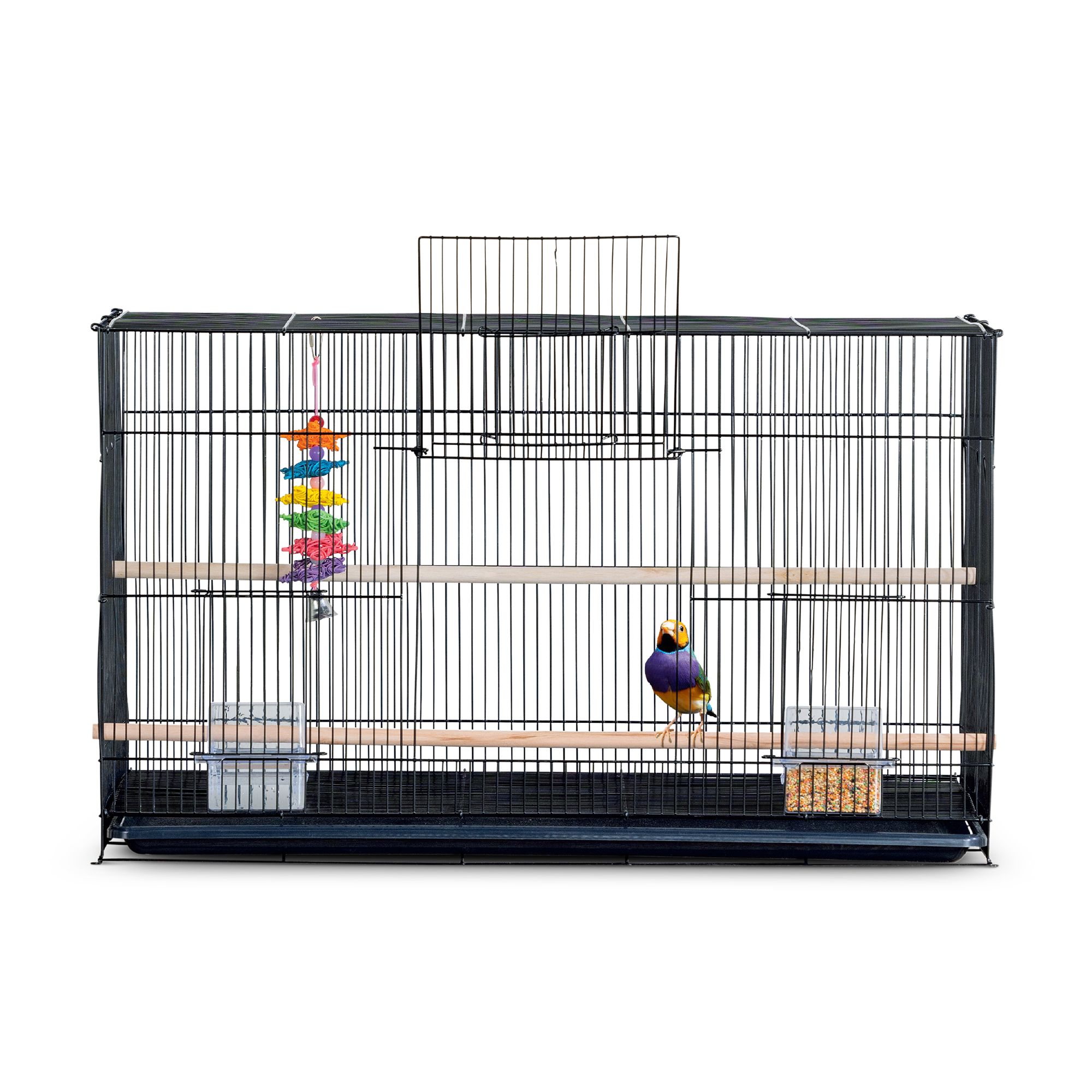 All Living Things® Flight Pet Bird Cage - Wide Design for Small Birds (30"L x 17.8"W x 17.9"H)