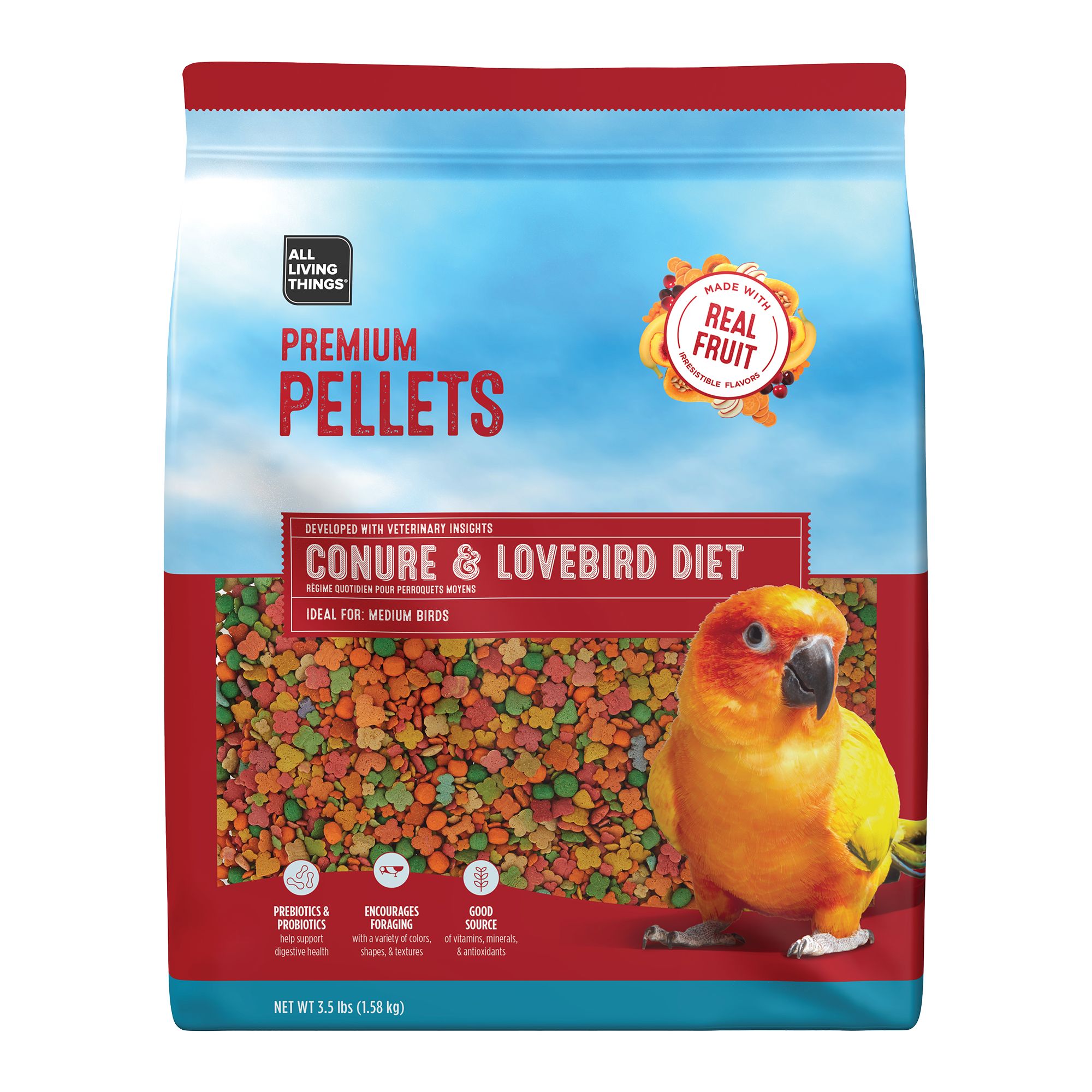 All Living Things® Conure Fruit Pellets Food (3.5 Lb)