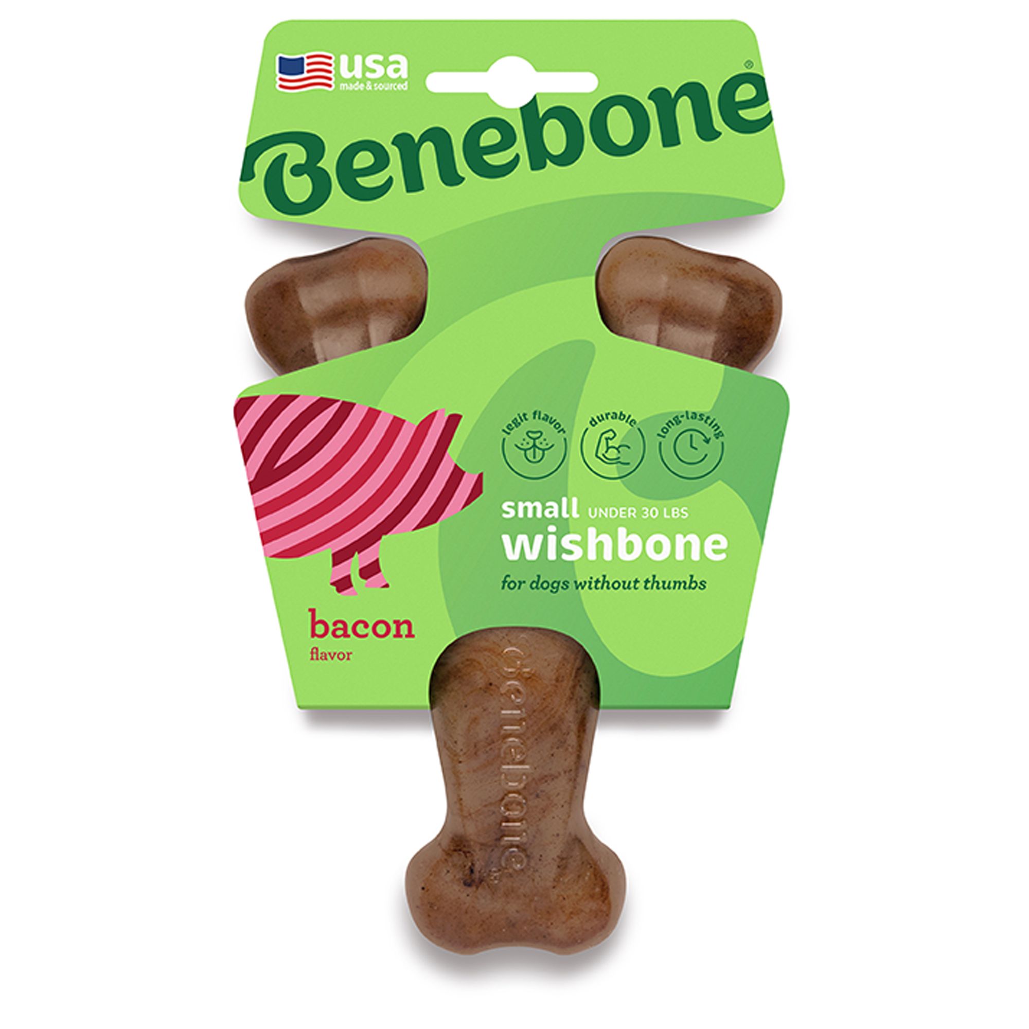 Benebone Wishbone Bacon Flavored, Size: Small | PetSmart