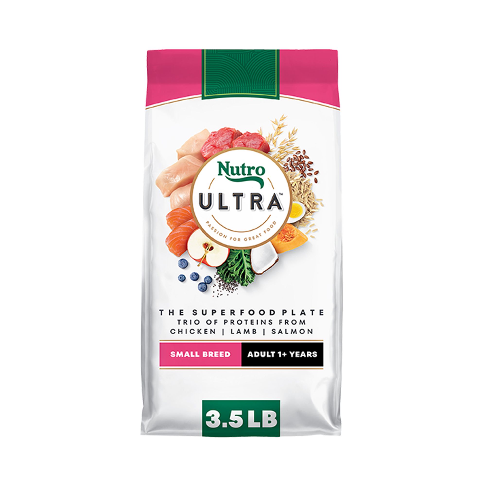 NUTRO ULTRA; Small Breed Adult Dry Dog Food - Chicken, Lamb, Salmon, Size: 3.5 lb | PetSmart