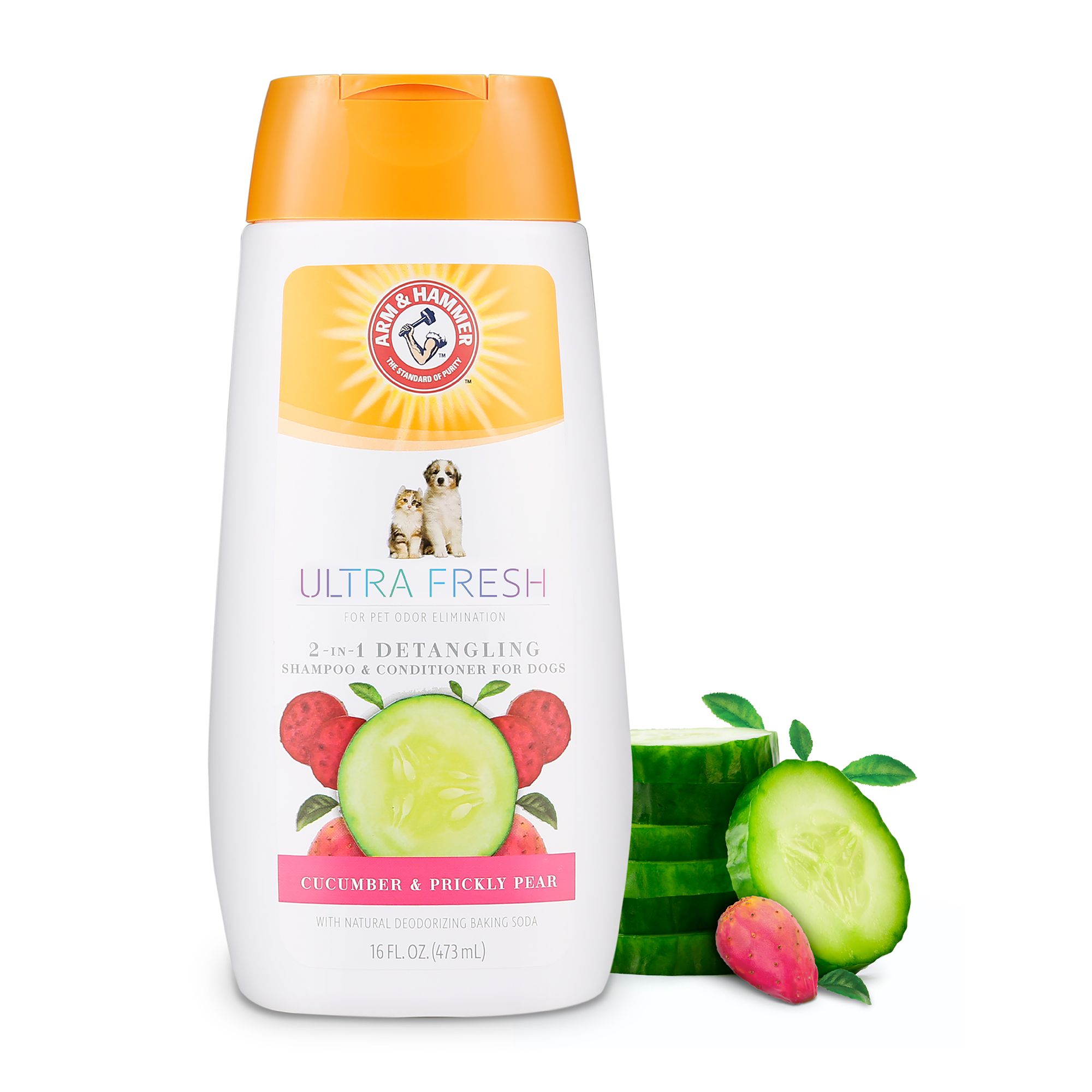 Arm & Hammer &trade; Ultra Fresh 2-in-1 Detangling Dog Shampoo - Cucumber/Prickly Pear 16 oz (16 Fl Oz)