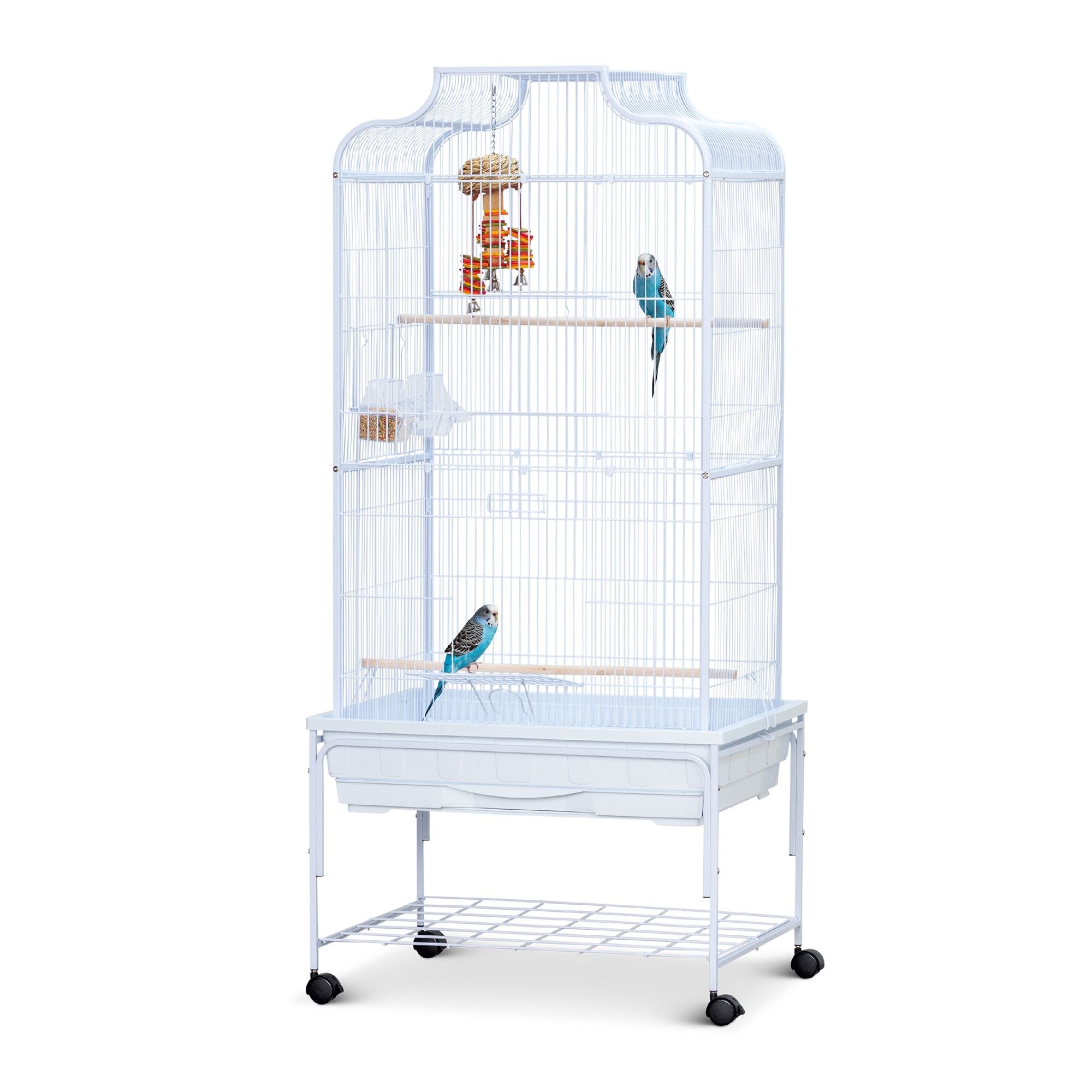All Living Things® Multi-Bird Cage with Extra Space & Perches for Multiple Small & Medium Birds (25"L x 21"W x 54.5"H)