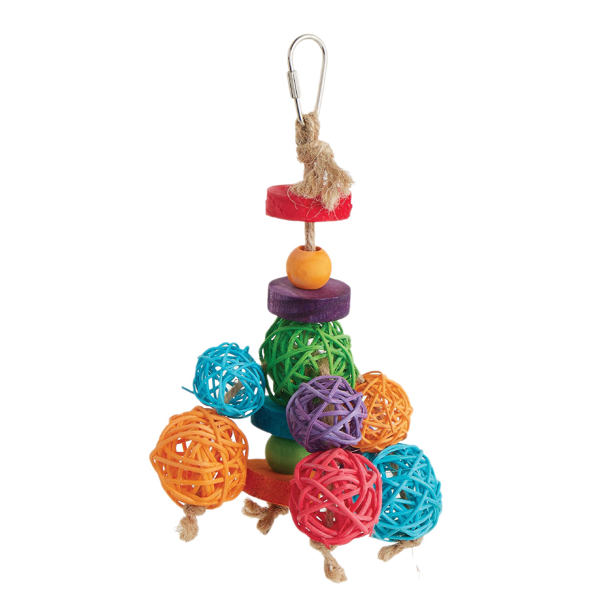 All Living Things® Have A Ball Shredding Bird Toy - Shredding Toy for Small Pet Birds (Small)