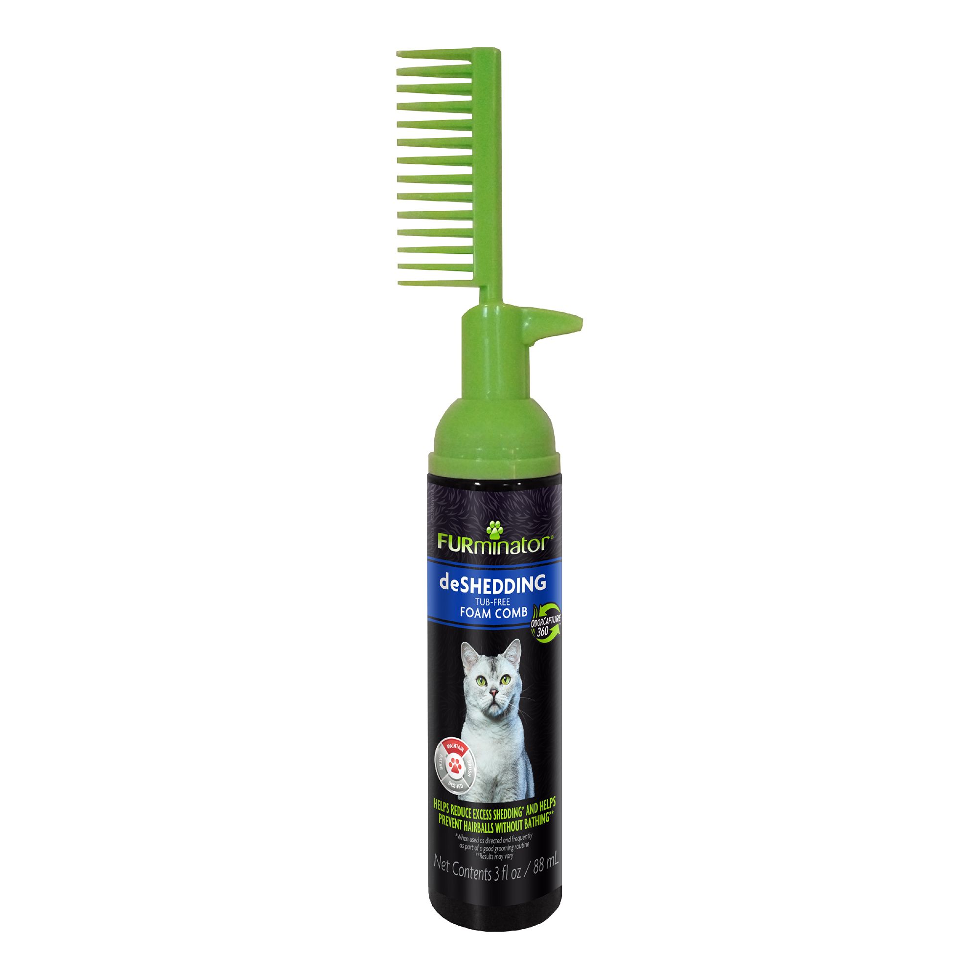 FURminator® No Rinse deShedding Foaming Cat Comb - 3 oz (3 Fl Oz)