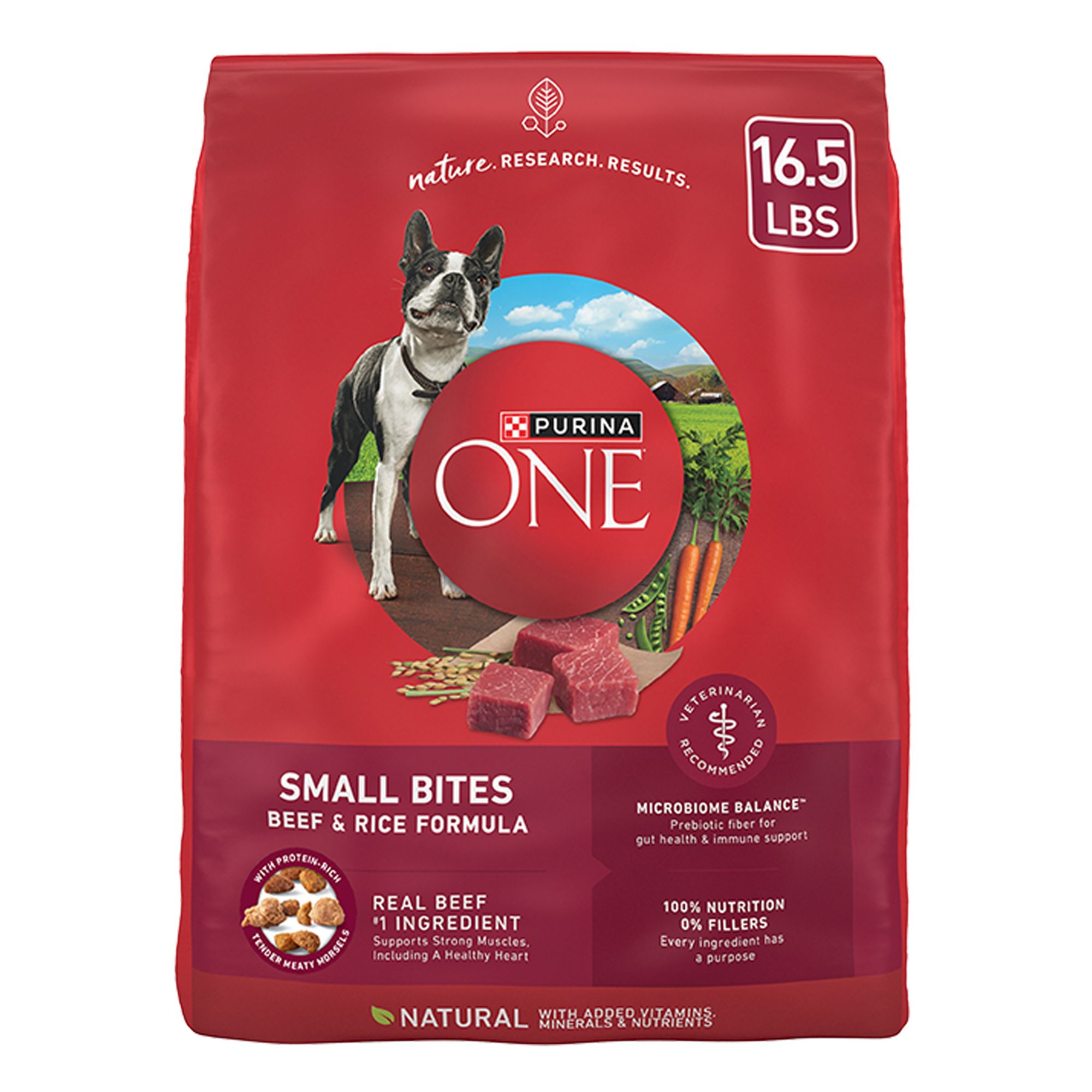 Purina ONE Small Bites Beef and Rice Adult Dry Dog Food 16.5 lb | PetSmart