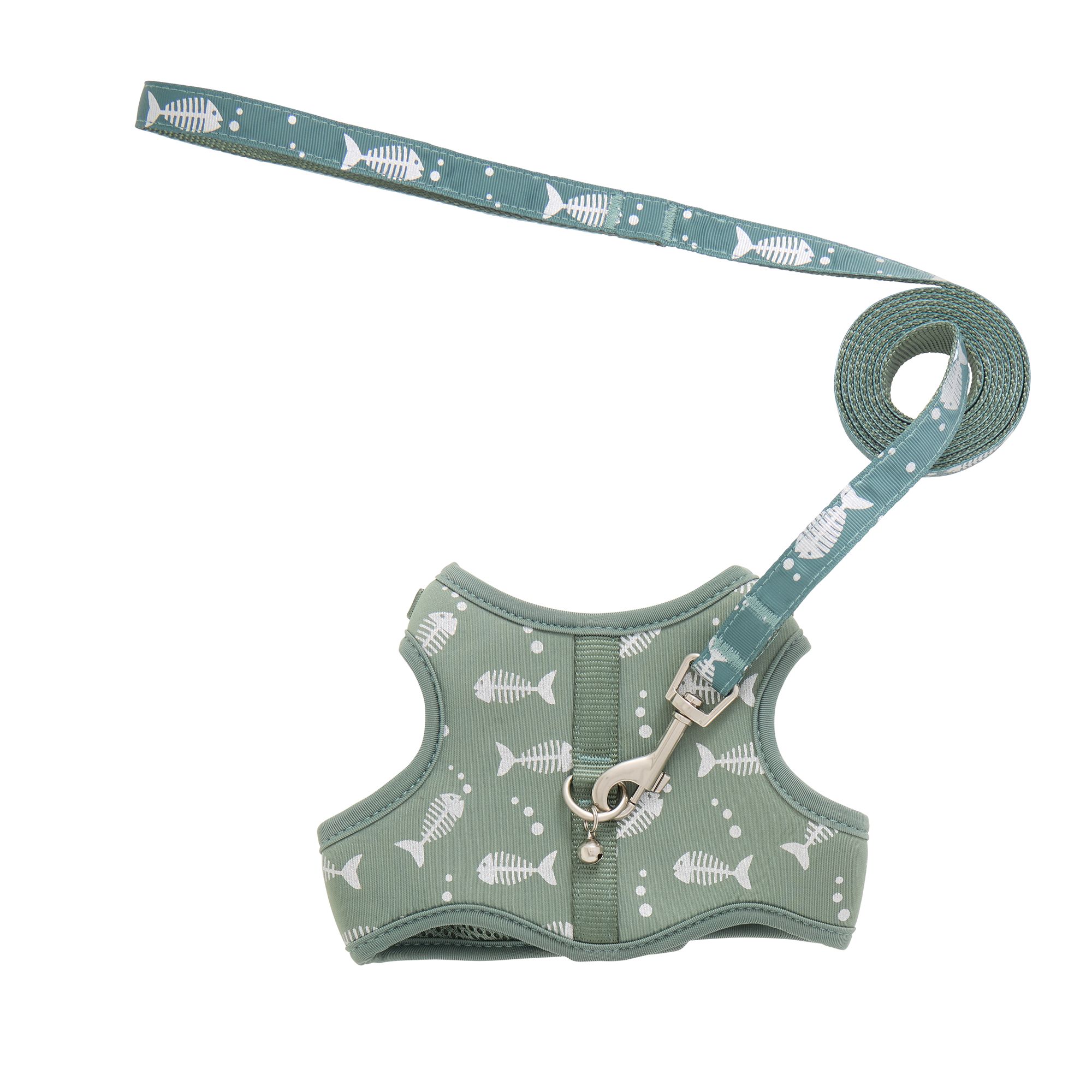 Whisker City Fish Foil Cat Harness and Leash Combo Set (Cat (Adult))