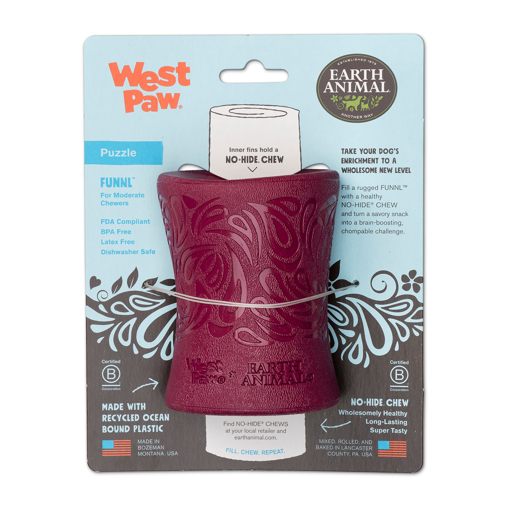 West Paw Large Funnl Dog Toy in Red | PetSmart