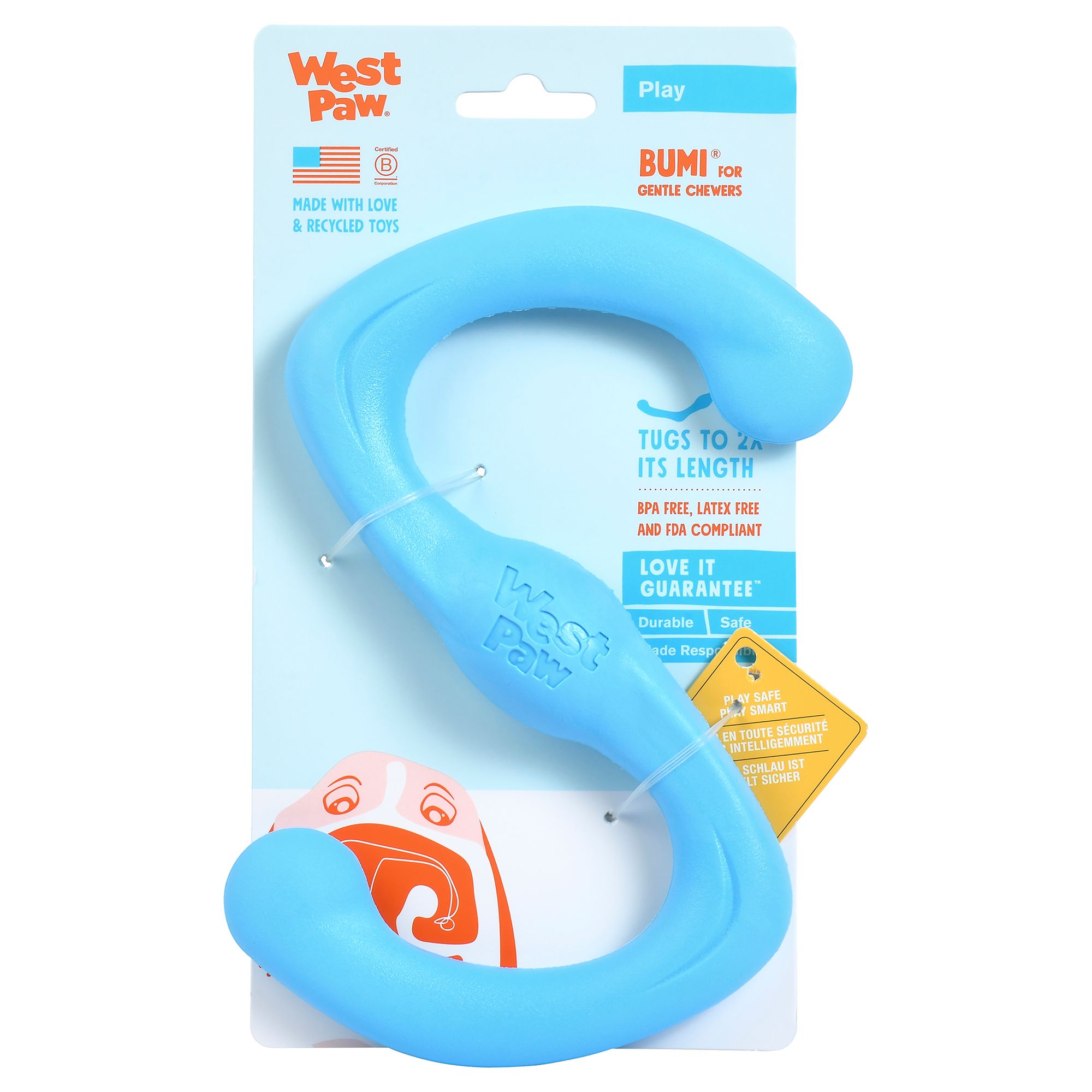 West Paw Zogoflex Bumi Dog Toy in Blue, Size: Small | PetSmart