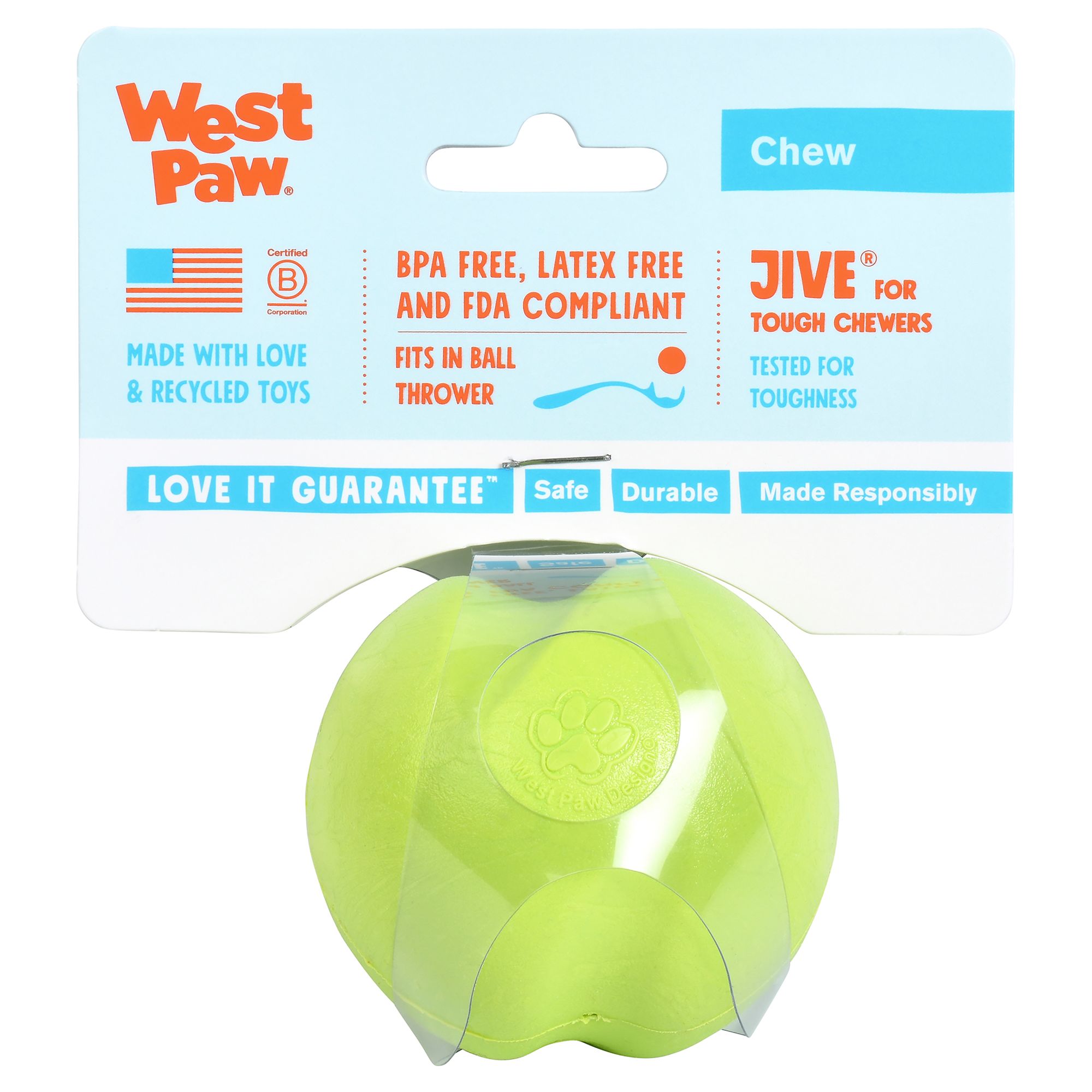 West Paw Zogoflex Jive Dog Toy in Green, Size: Small | PetSmart