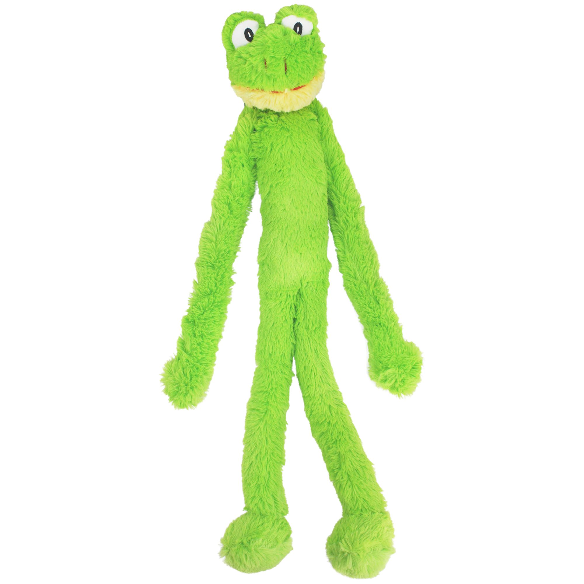 Multipet Swingin Slevins Squeaky Plush Dog Toy in Green | PetSmart